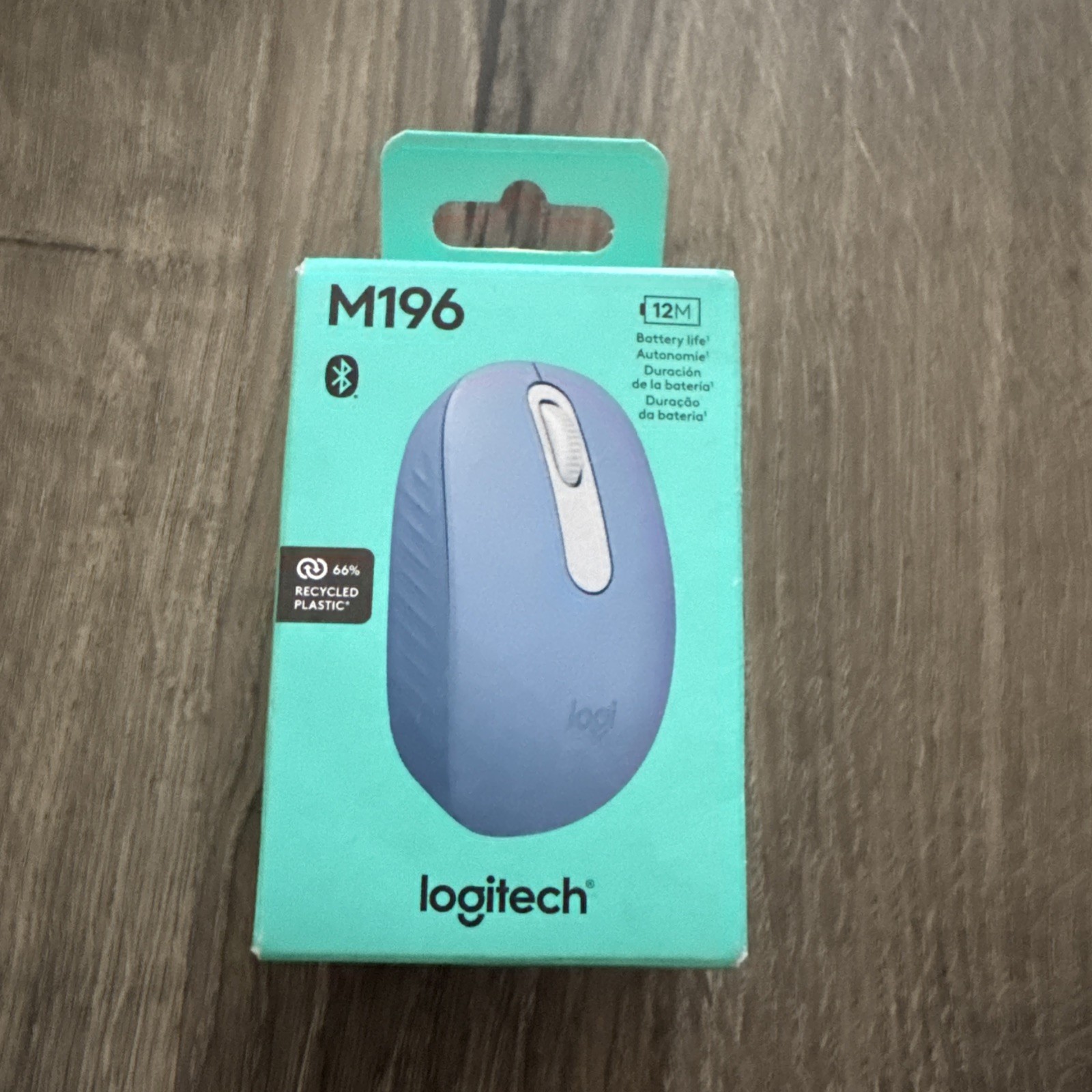 Logitech M196 Bluetooth Wireless Mouse Blue 12-Month Battery