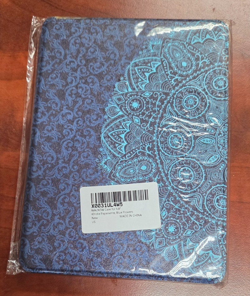 WALNEW Rigid Case for 6.8” Kindle Paperwhite New, Sealed Blue Mandala SHIPS FREE