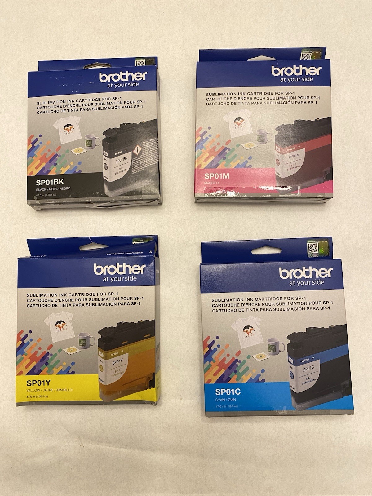 Set Of 4 Brother Genuine Sublimation Ink Cartridges SP01C/M/Y/BK exp 8/25