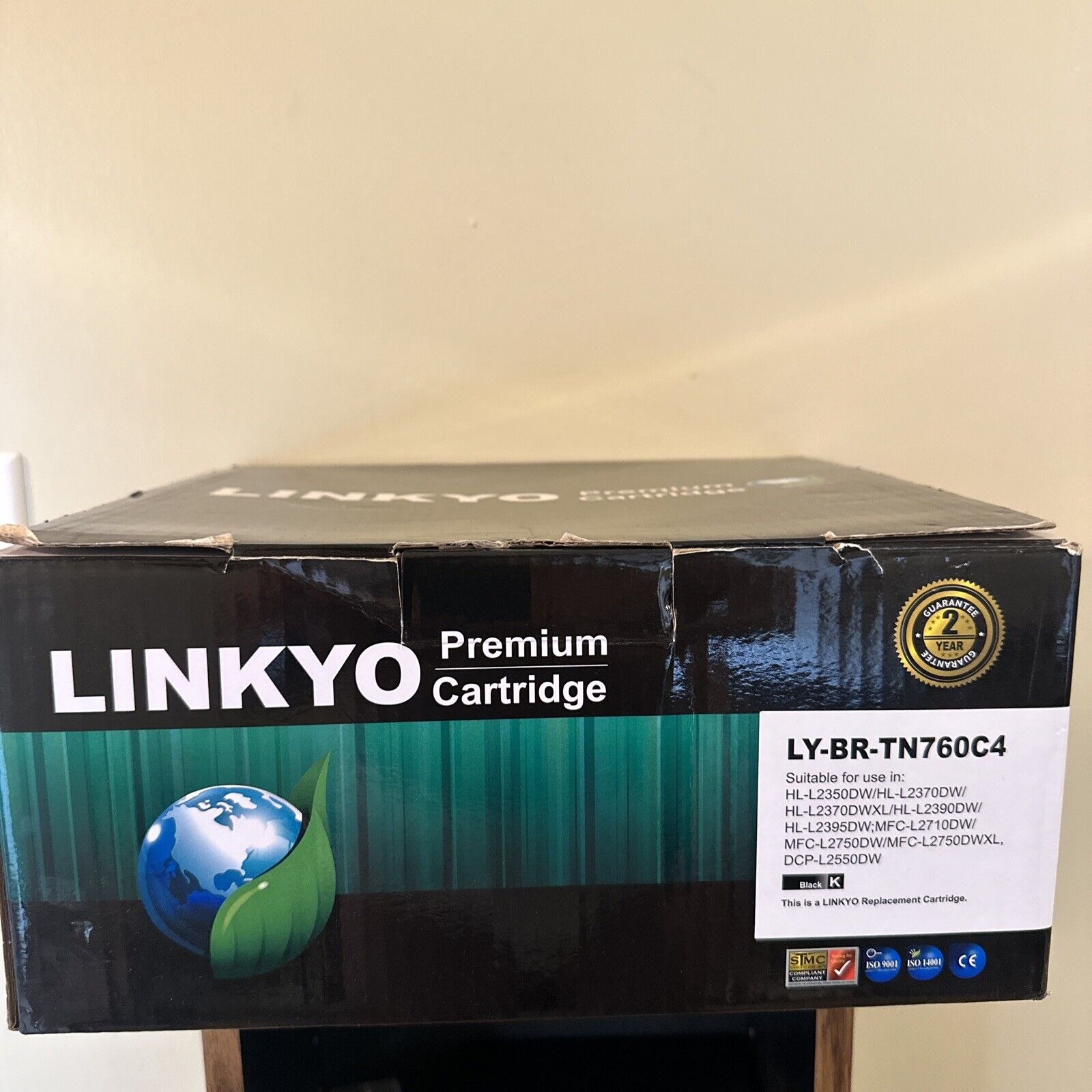 4-Pack Linkyo Premium Cartridge LY-BR-TN760C4 Black Printer Ink Replacement