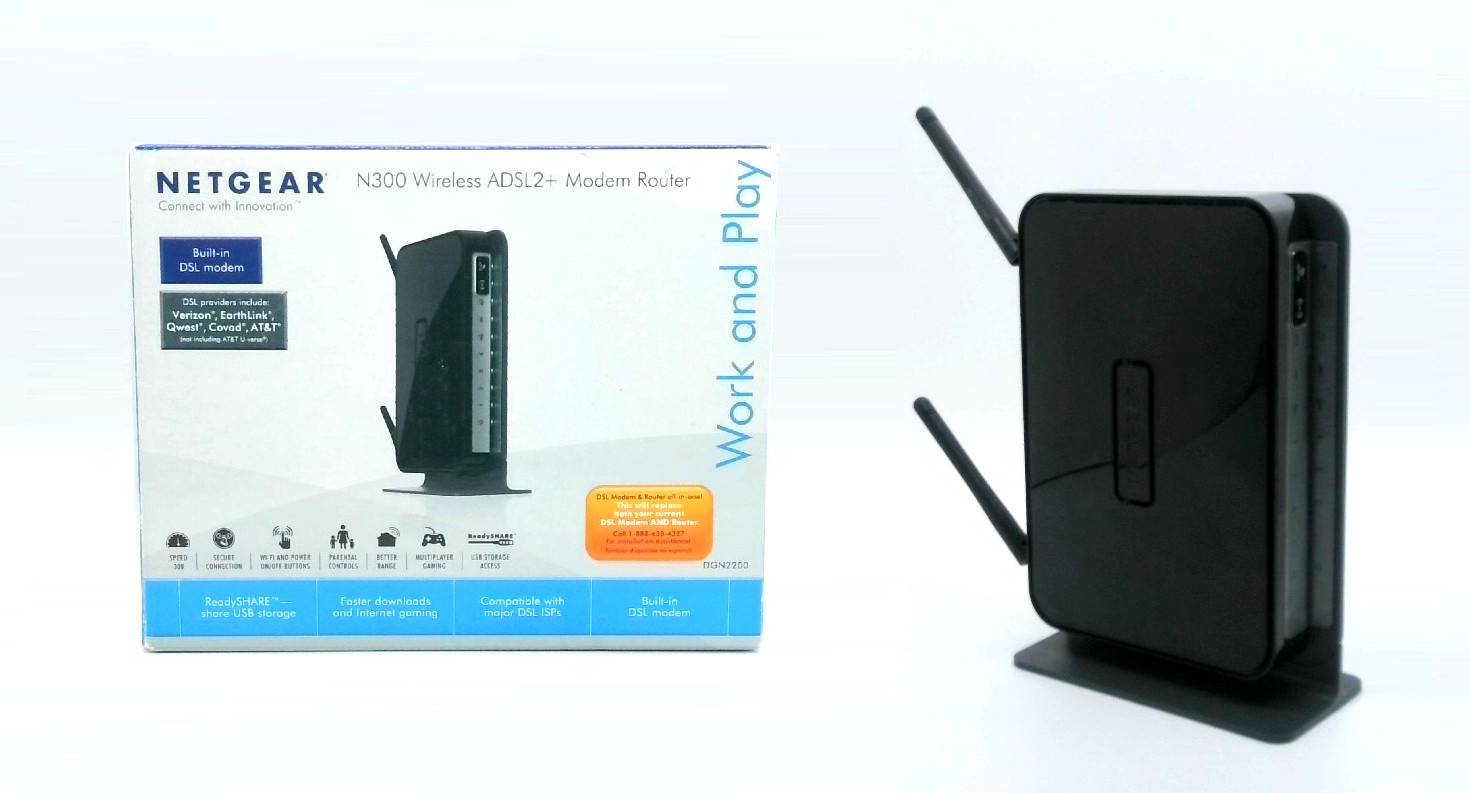 NETGEAR - DGN2200v3  – N300 Wireless ADSL2+ Modem Router