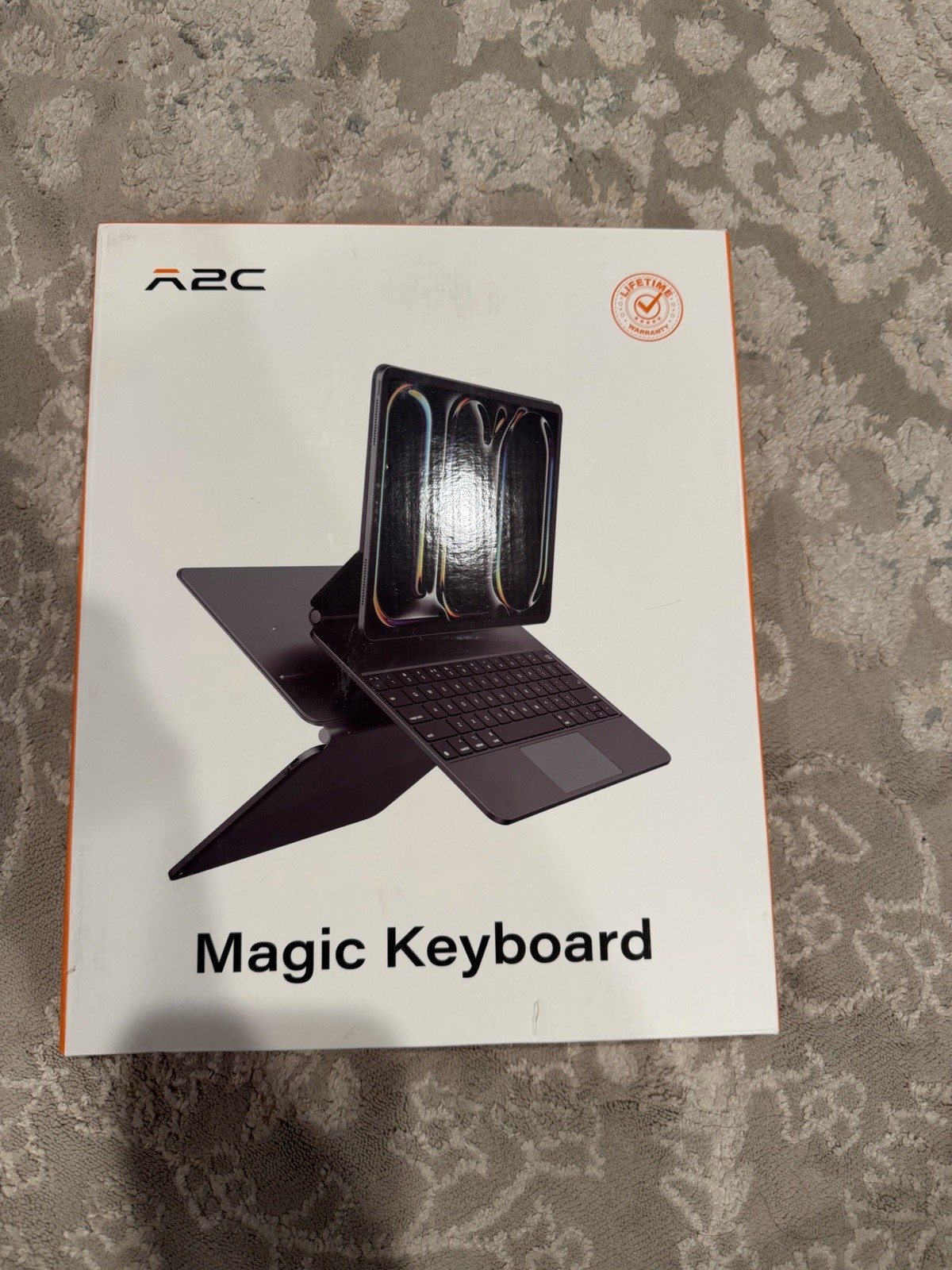 A2C Backlit Magic Keyboard Dock w/ Touchpad for iPad Pro 13 Black
