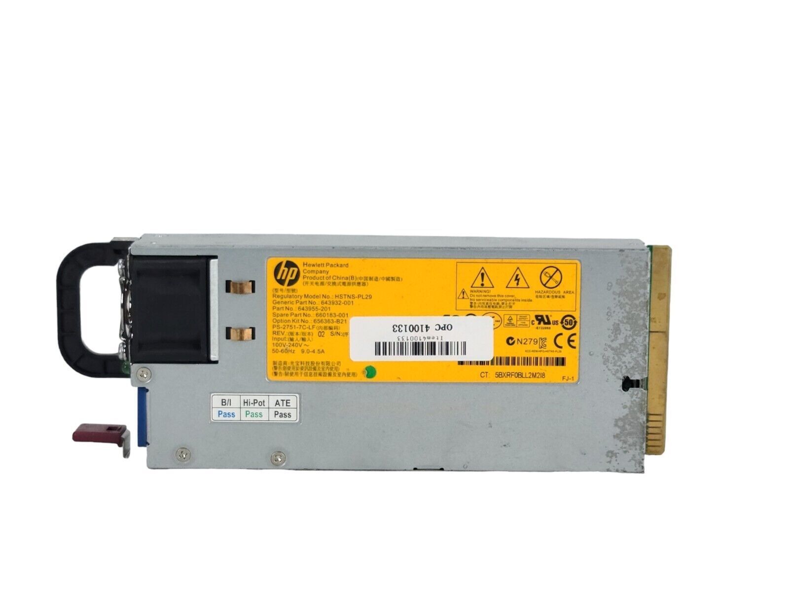 HP HSTNS-PL29 643932-001 750 Watt Server Power Supply