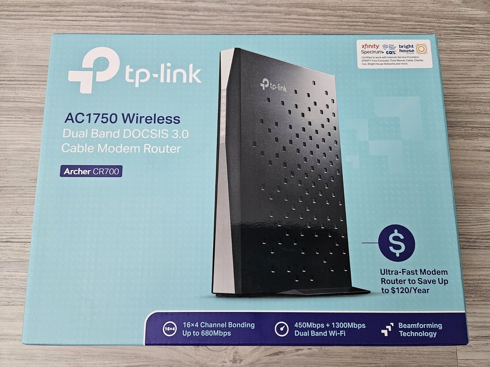 TP-LINK Archer CR700 Wireless Dual Band AC1750 DOCSIS 3.0 Cable Router
