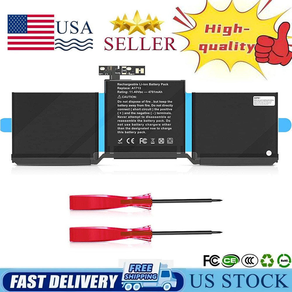 A1713 Battery Compatible For Apple MacBook Pro 13 inch A1708 Late 2016 Mid 2017