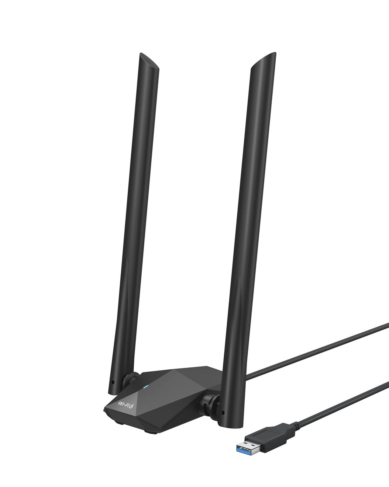 BrosTrend AX1800 USB WiFi 6 Adapter Long Range, 3.9 × 3.4 × 8.1 Inches, black