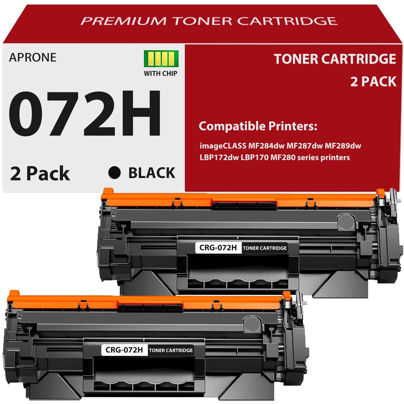 APRONE 072H Black Toner Cartridge High Capacity Compatible Canon 072H