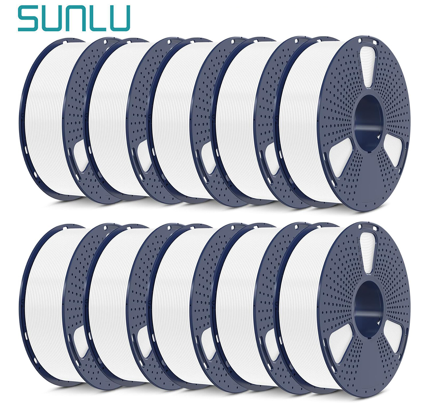 10*1KG SUNLU PLA+2.0 3D Printer Filament 1.75mm Tougher Stronger Vacuum Packed