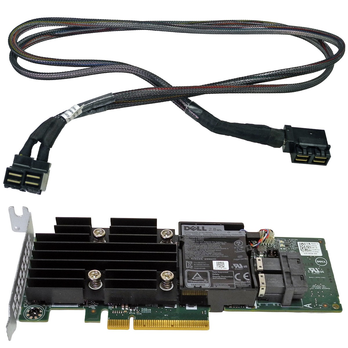 DELL PERC H740P 12G SAS PCIe x8 RAID Controller 03JH35 UCPA-1001 +BBU +Cable LP