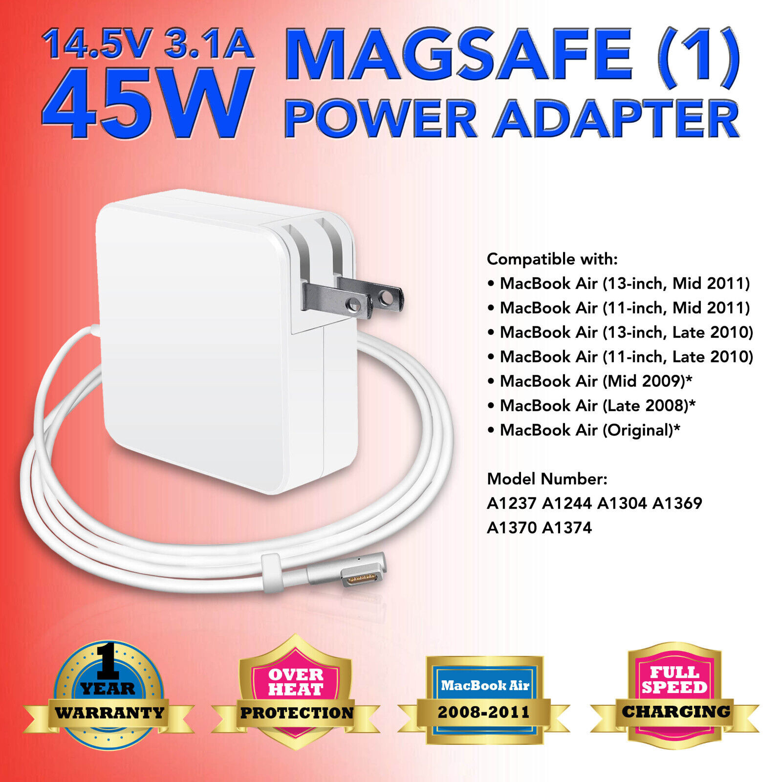 AC Adapter Charger for Apple Macbook Air 11\