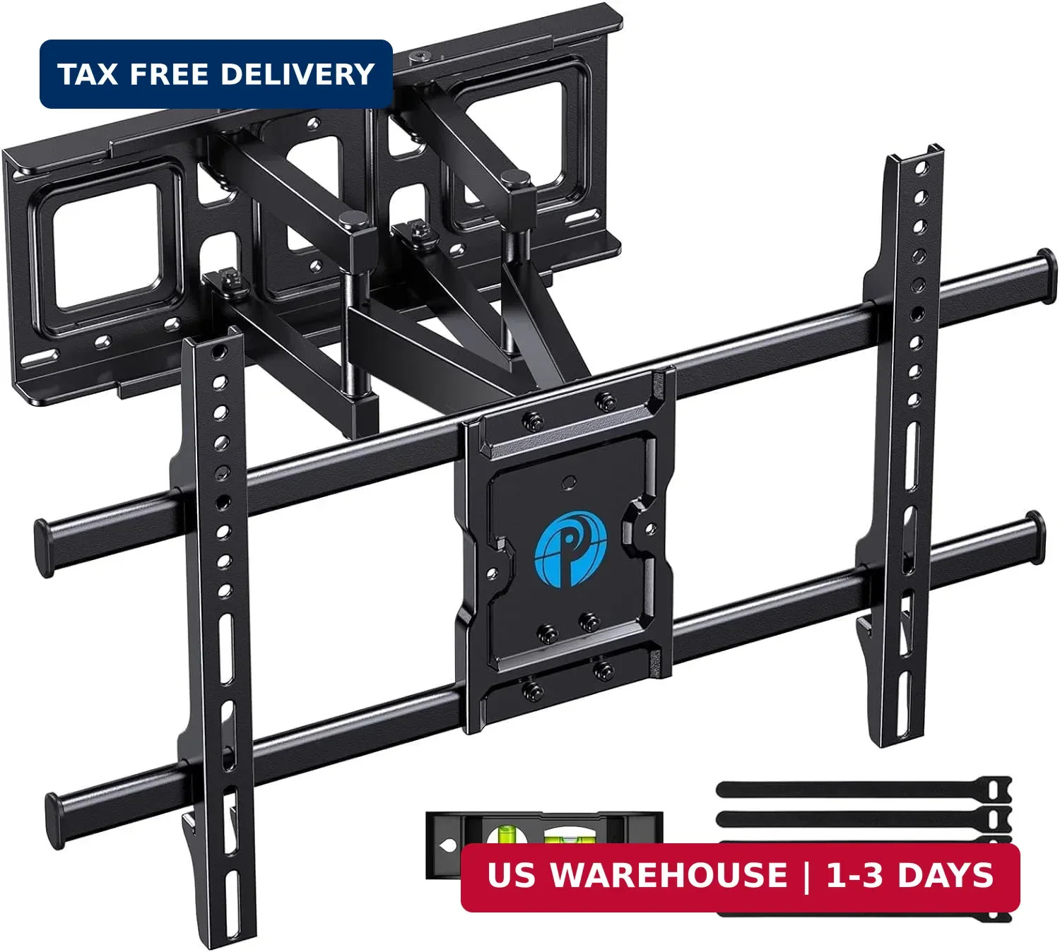 Pipishell Full Motion TV Wall Mount for Most 37-84 Inch TVs up to 132lbs