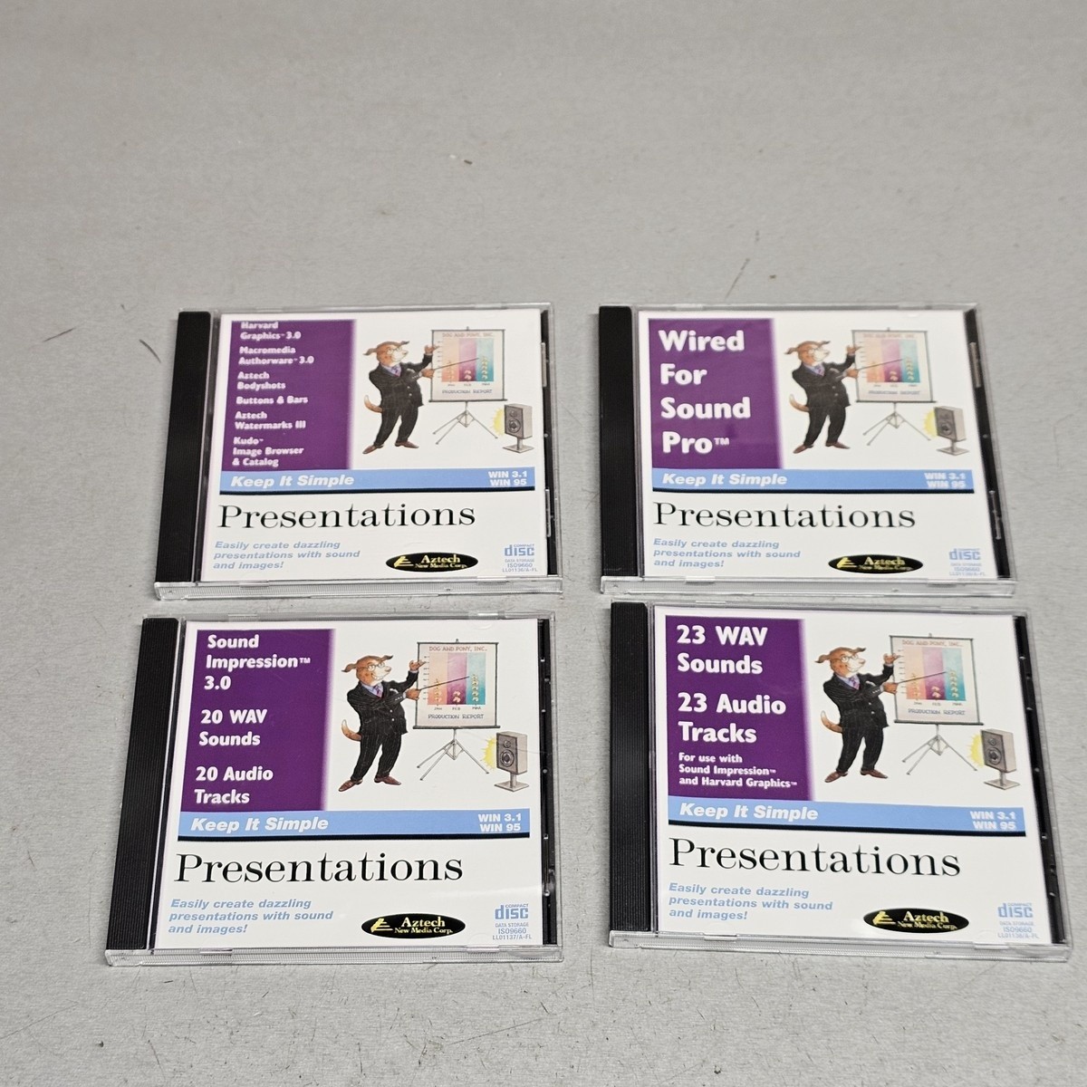 Keep It Simple Presentations CD-ROM Lot (4) Wired for Sound Pro Sound Impression