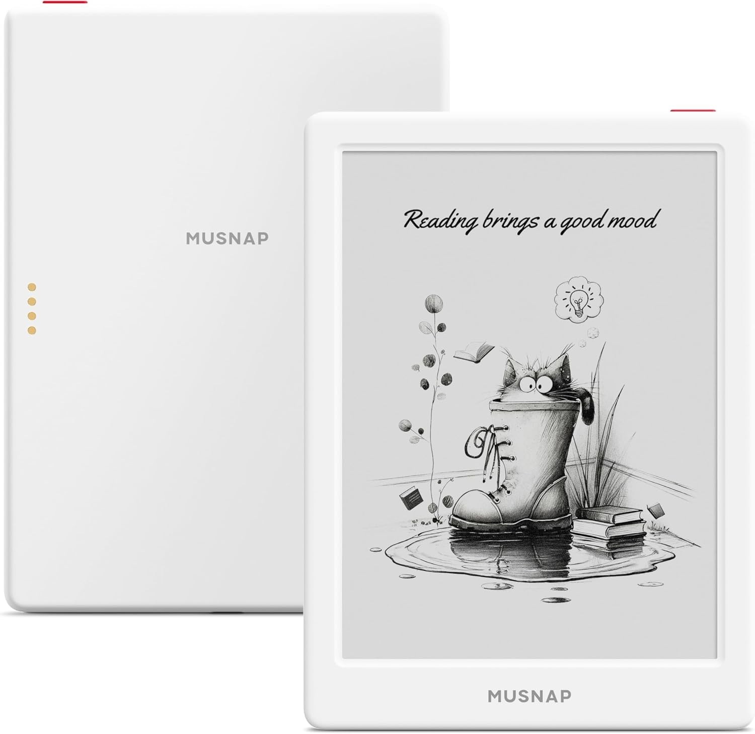 Musnap Neo 64GB+2GB eBook Reader, 6”E Ink ePaper-WHITE