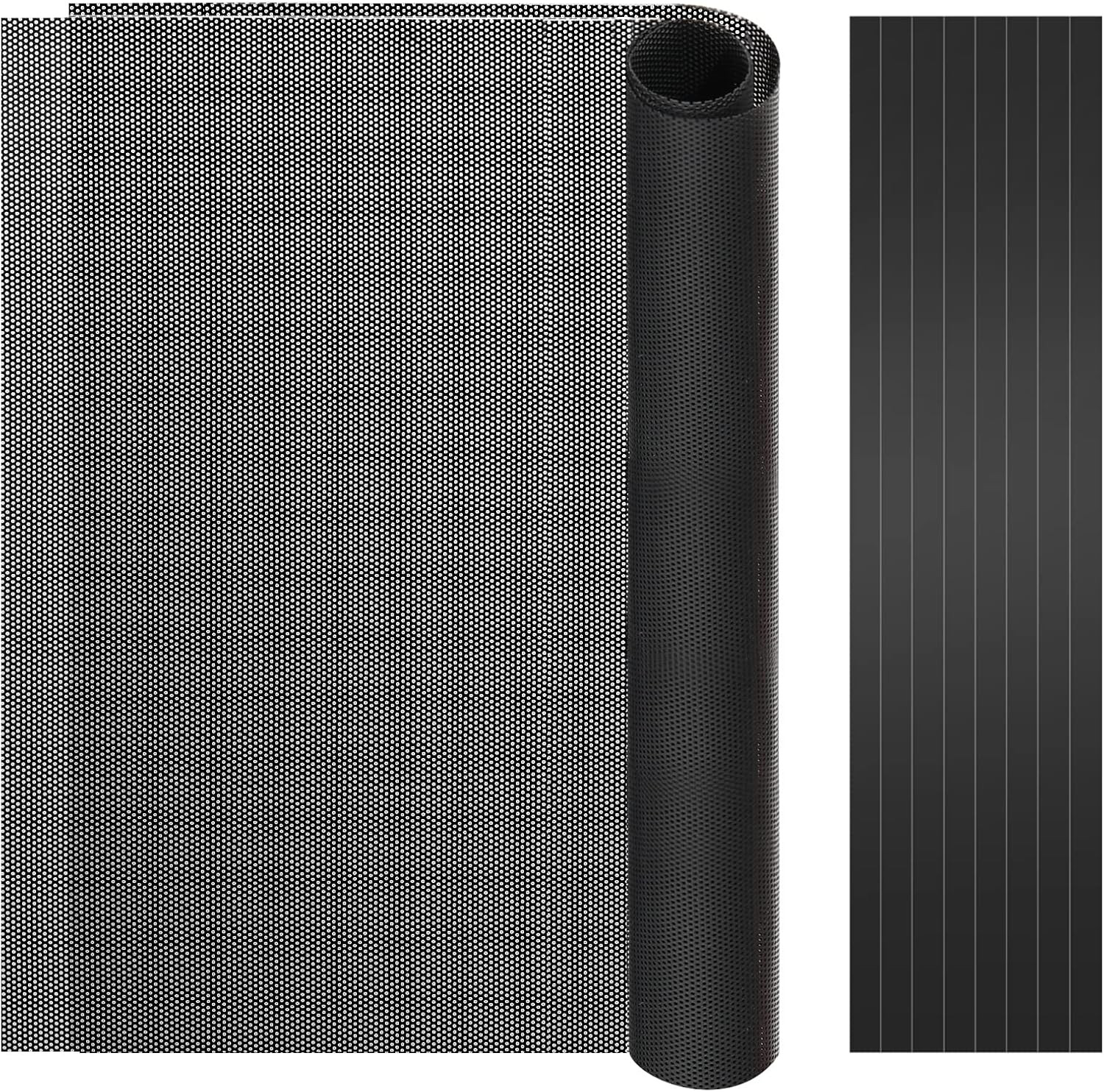 400X300Mm DIY PC Case Dust Mesh Fan Filter, 1Mm Hole, 2 PCS, Black