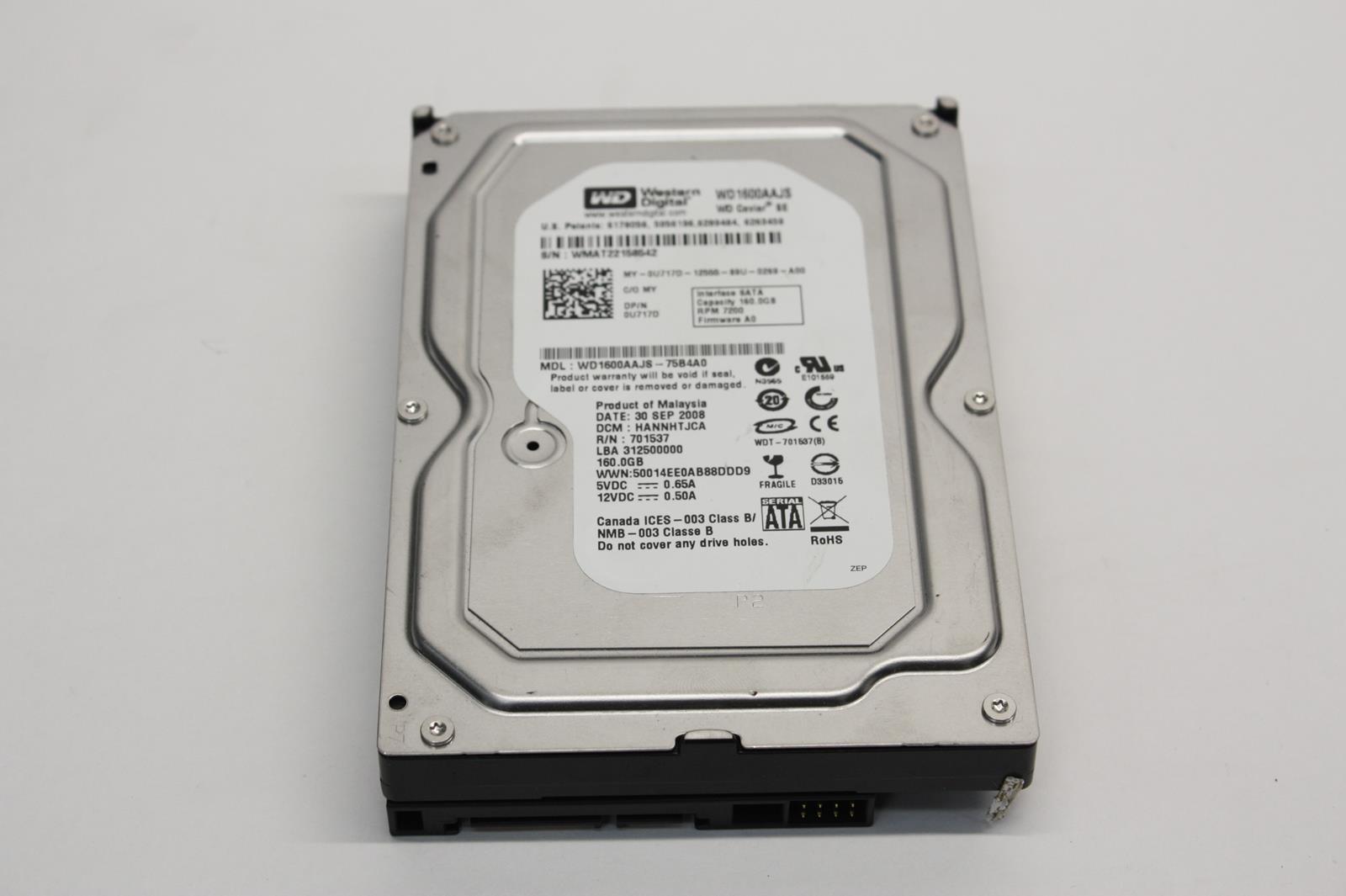 WESTERN DIGITAL WD1600AAJS-75B4A0 WD1600AAJS-75B4A0