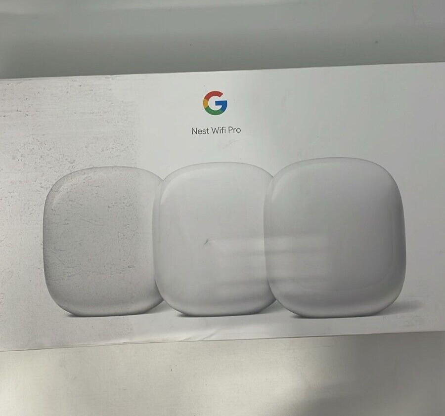 Google Nest Wifi Pro 6E 2 Port Wireless Mesh Router - Pack of 3 -/USED
