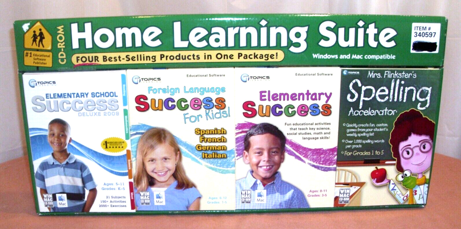 Learning Home Learning Suite by Topics CD-Rom Windows & Mac Compatible  New 2009
