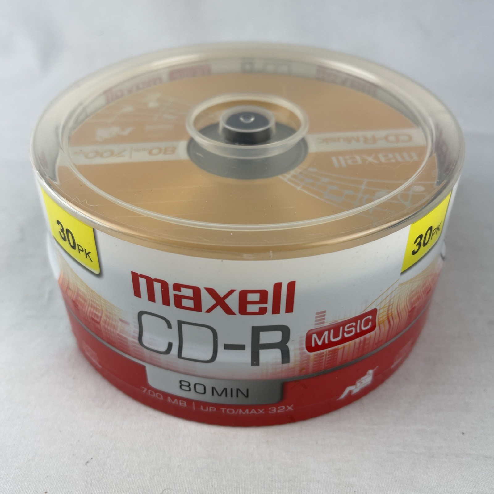 Maxell MaxData CD-R Music 30 Pk Spindle Blank Compact Discs 80 Min 32X 700mb