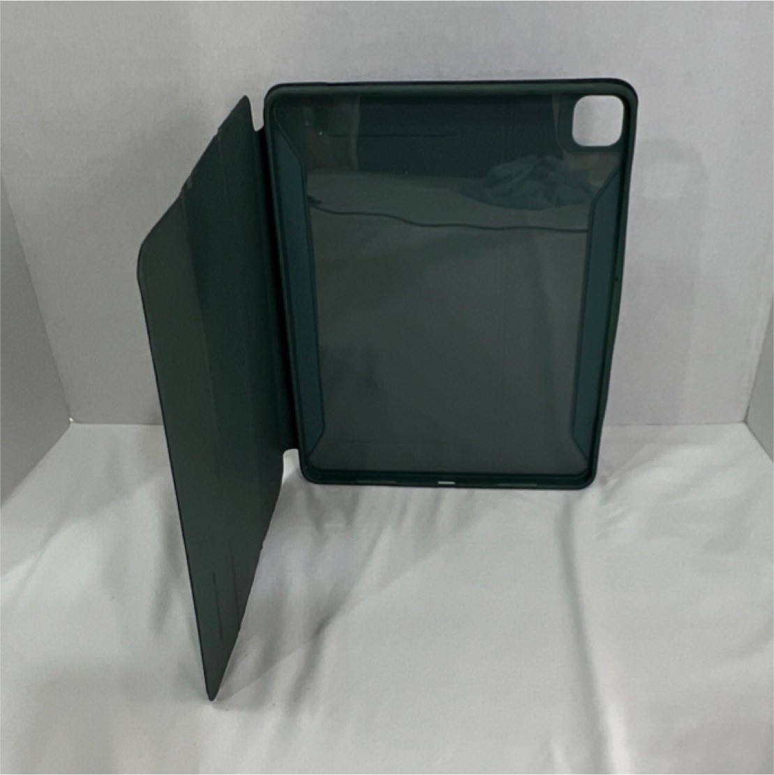 Green Folding Folio Case Synthetic Leather Integrated Stand for Tablet