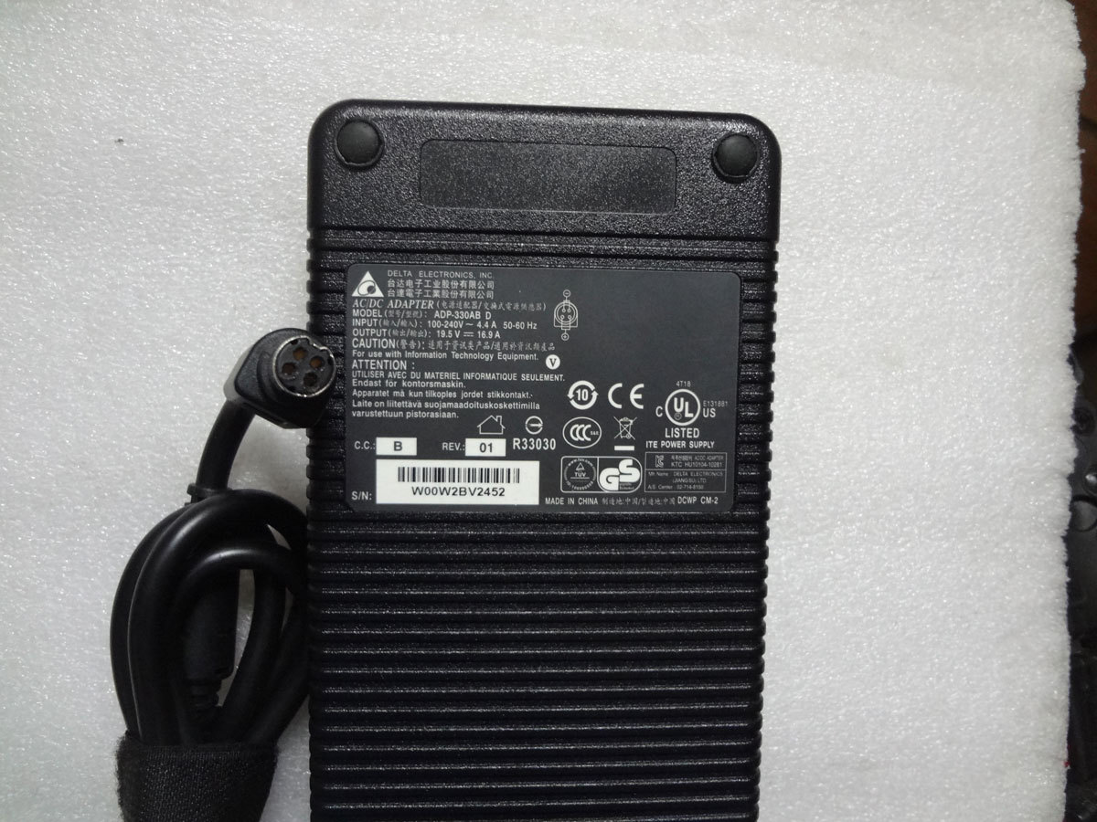 For Clevo P870TM-G P870TM1-G Delta 19.5V 16.9A ADP-330AB D 330W Adapter Original