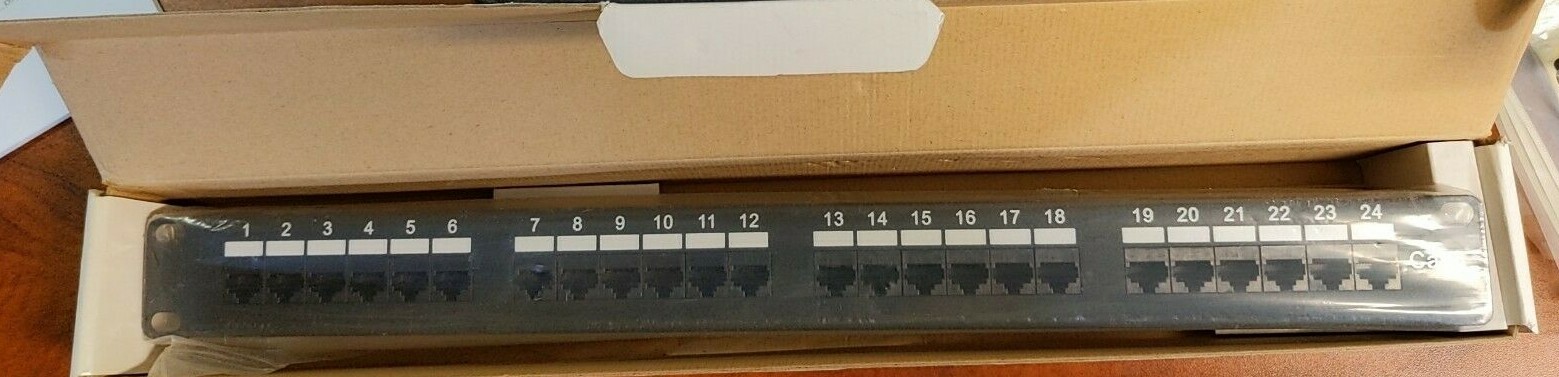 Shaxon 24-Port Cat6 Patch Panel with 1U Cable Organizer Category 6