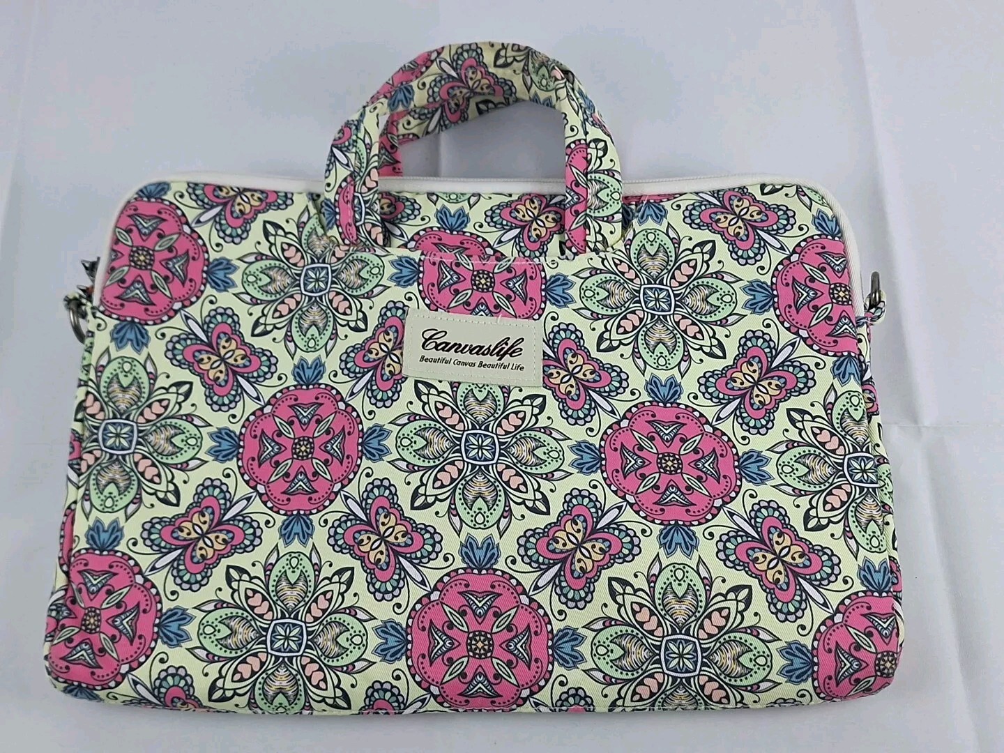 Canvaslife Elegant Paisly Padded Laptop Tablet Bag  Small Canvas Sleeve