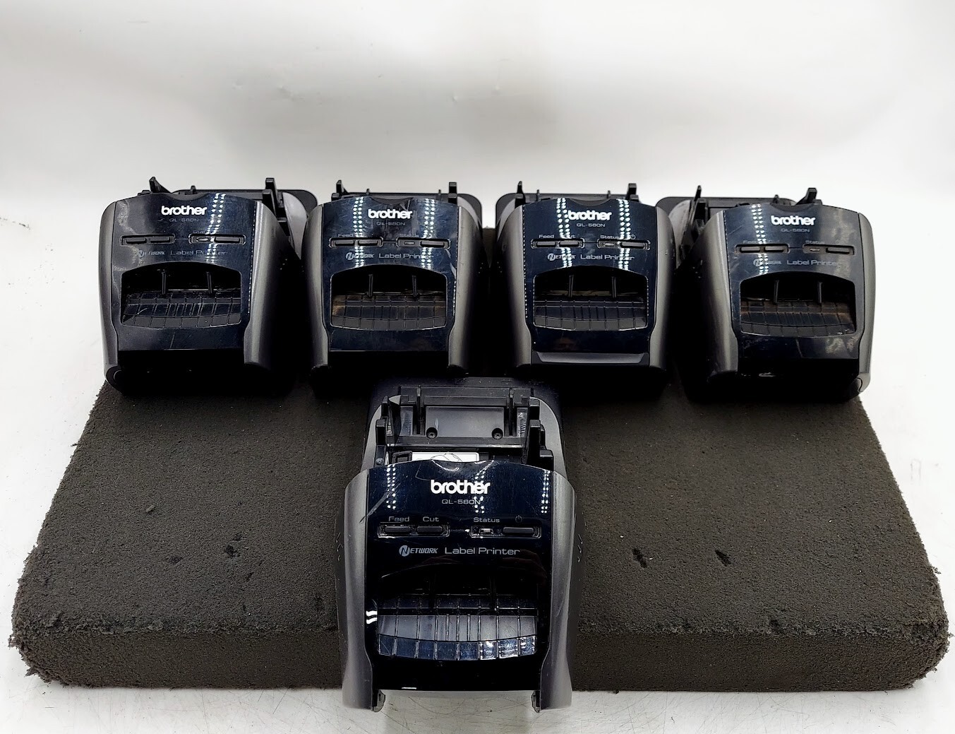 LOT OF 5 Brother QL-580N Network Direct Thermal Label Printer
