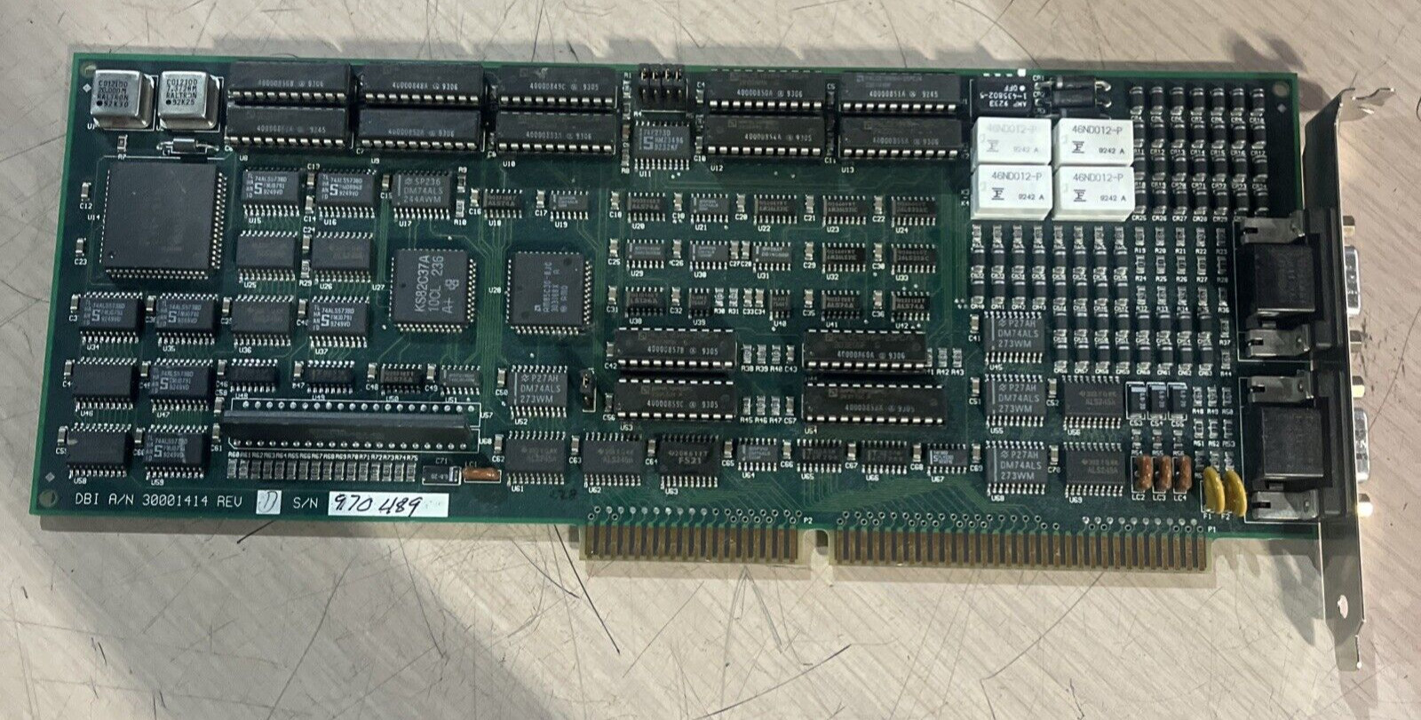 VINTAGE IBM 73H3384 128 PORT ISA ASYNCHRONOUS CONTROLLER CARD 30001414