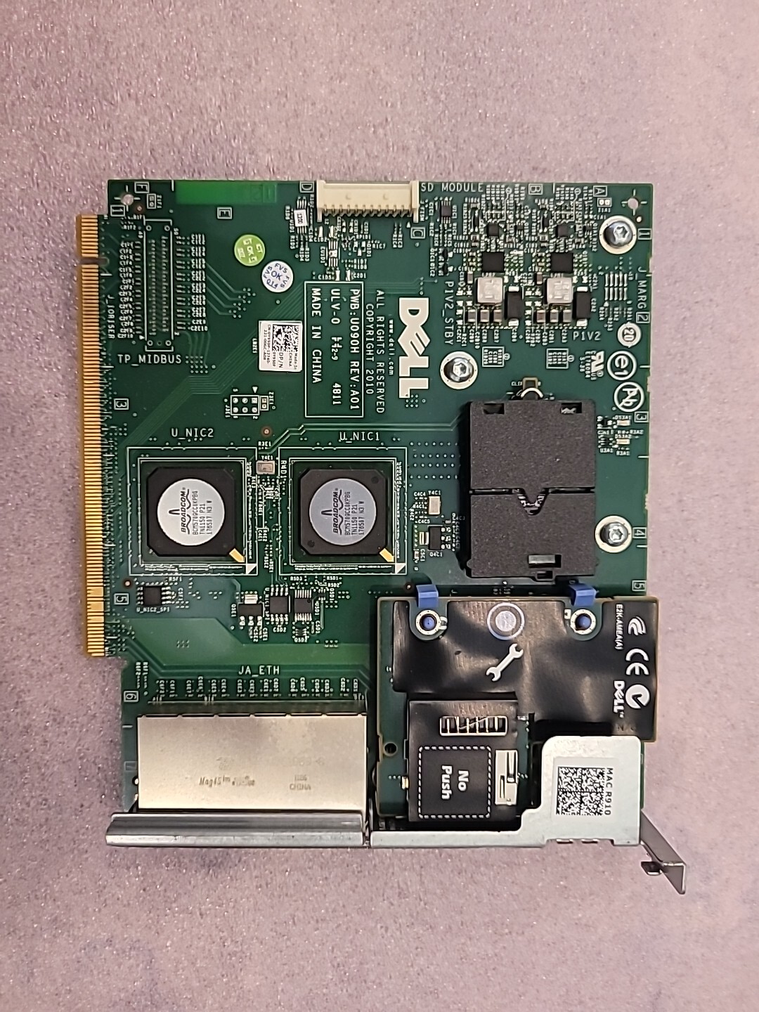 Dell PowerEdgeR910 4-Ports Network 2-Ports USB Riser Bd With Flash Reader 0Y950P