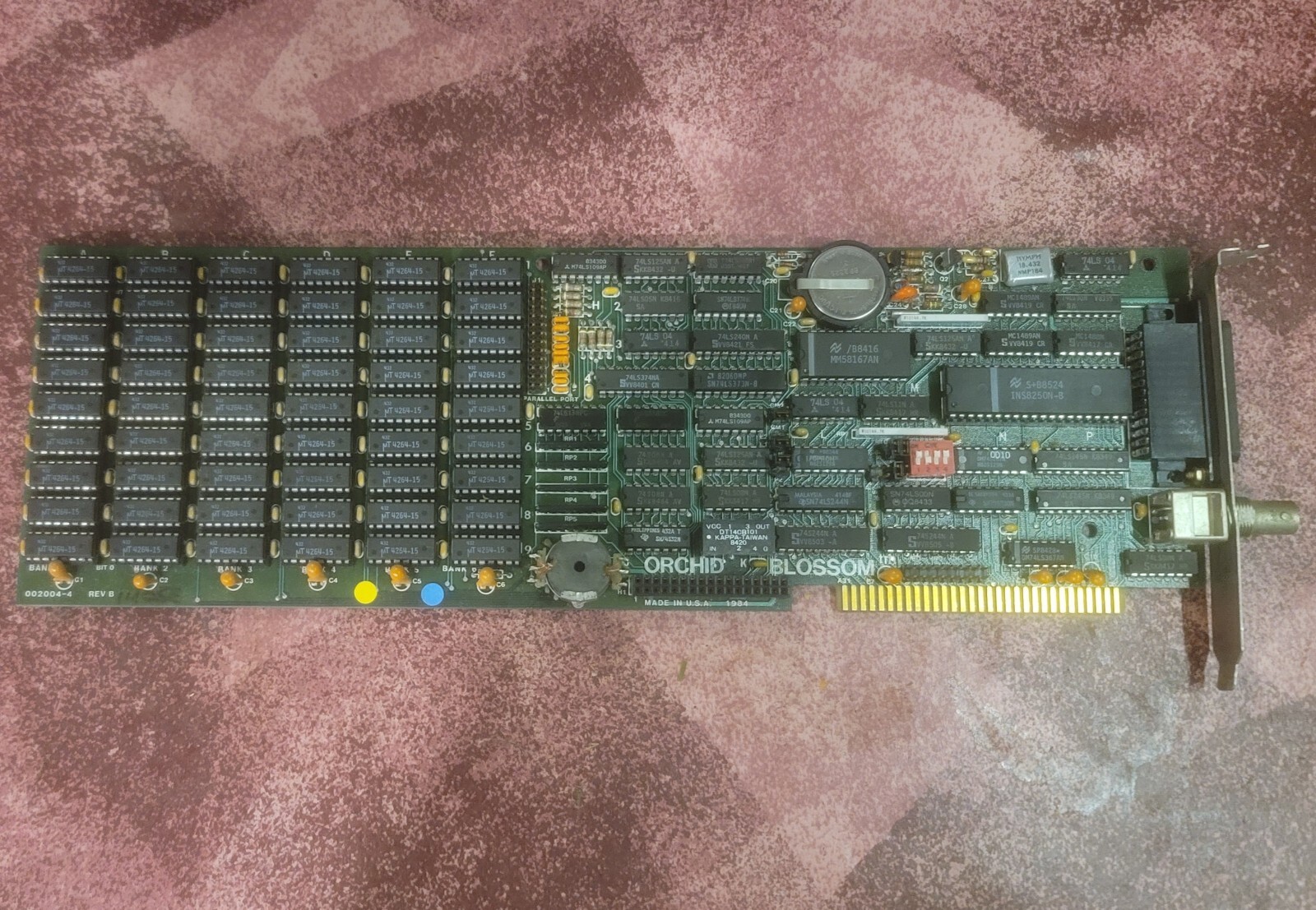 Orchid Technology Rare Antique ISA 8Bit Network Card Blossom 1984 Retrocomputing