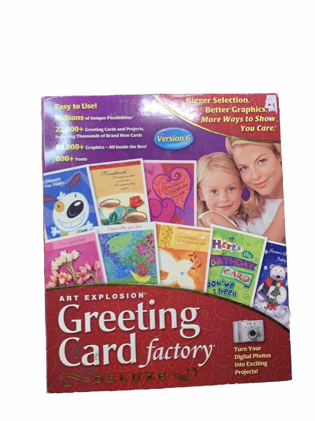 NOVA Art Explosion: Greeting Card Factory Deluxe Version 6 PC Software 2006 NEW