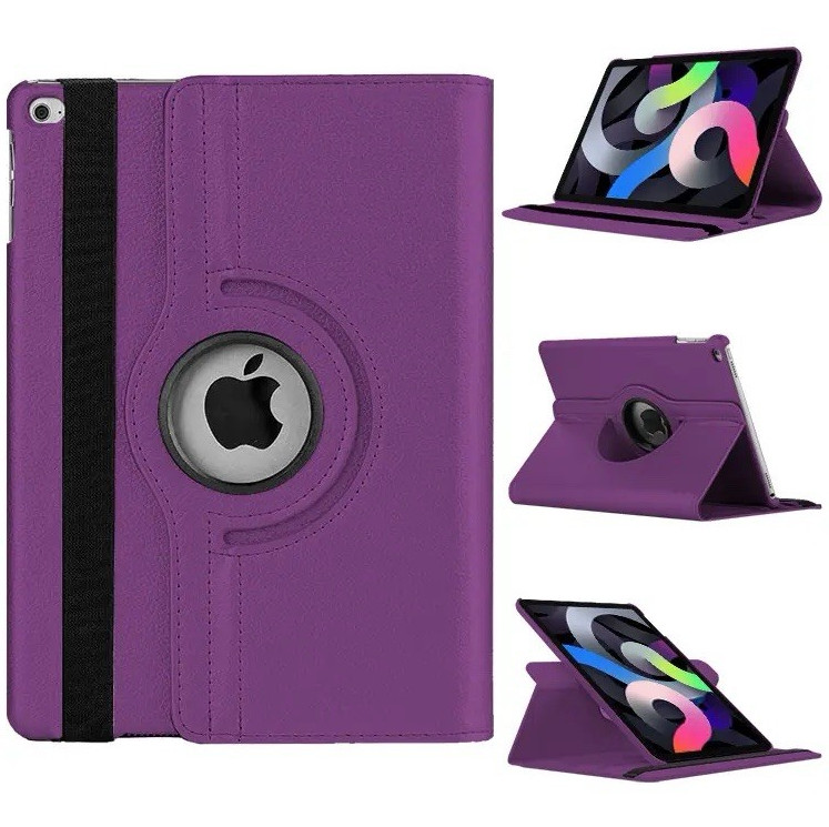 Purple Synthetic Leather Rotating Stand Case for iPad Pro 12.9 2015/2017