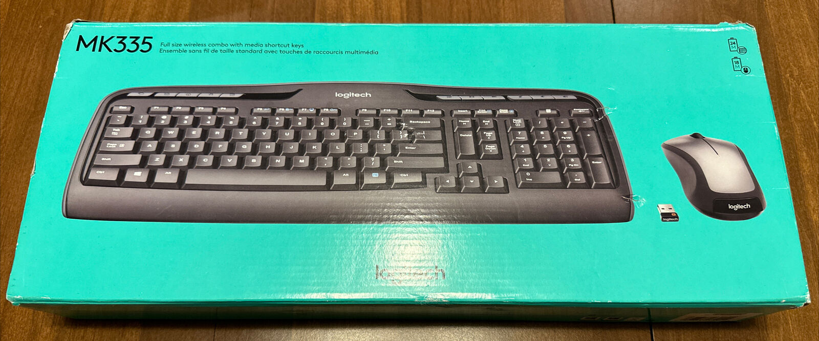 Logitech MK335 Wireless Keyboard And Mouse Combo Black 920-008478 Open Box