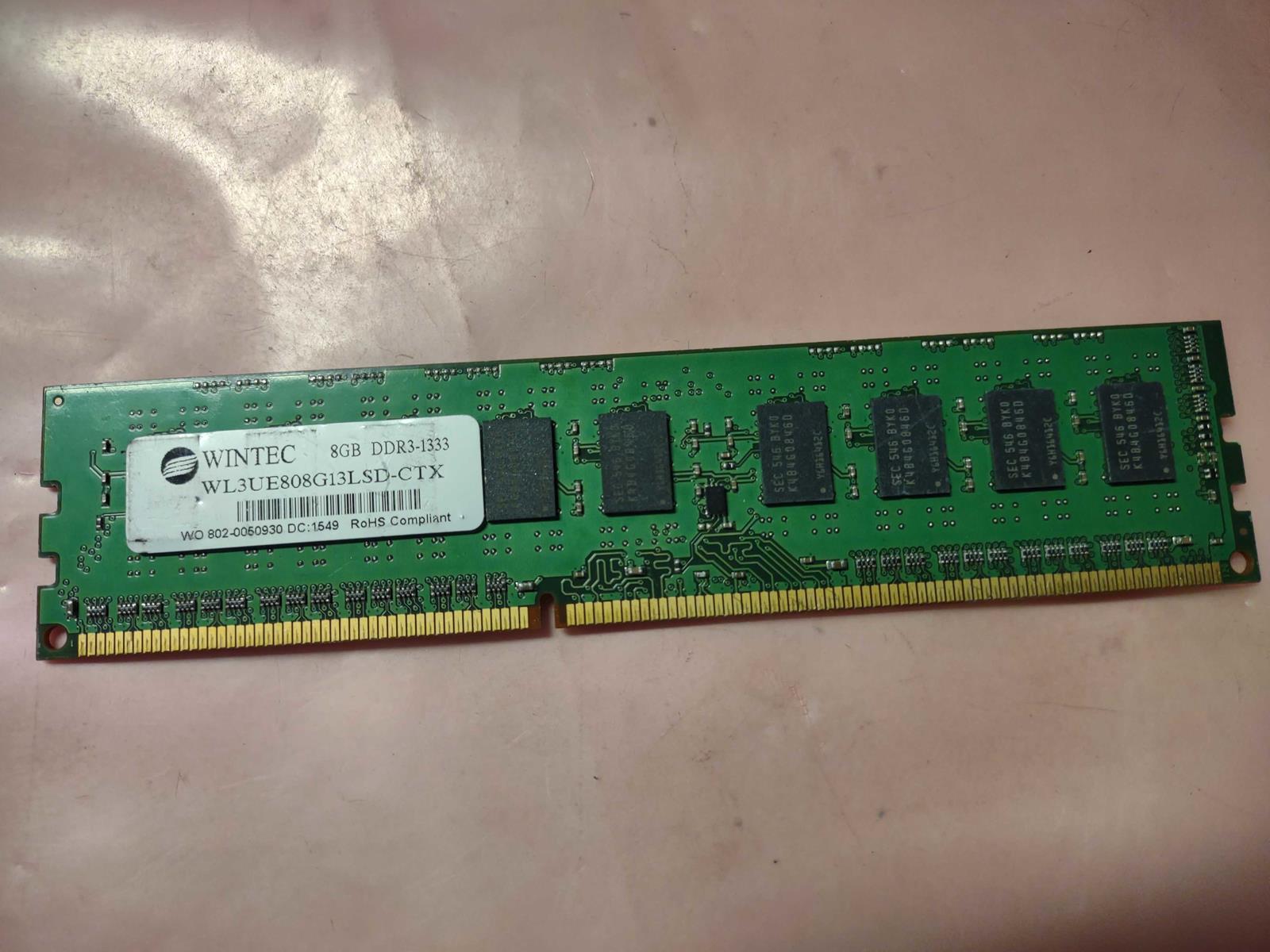 USED WINTEC WL3UE808G13LSD-CTX 8GB PC3-10600R SKU# 216180