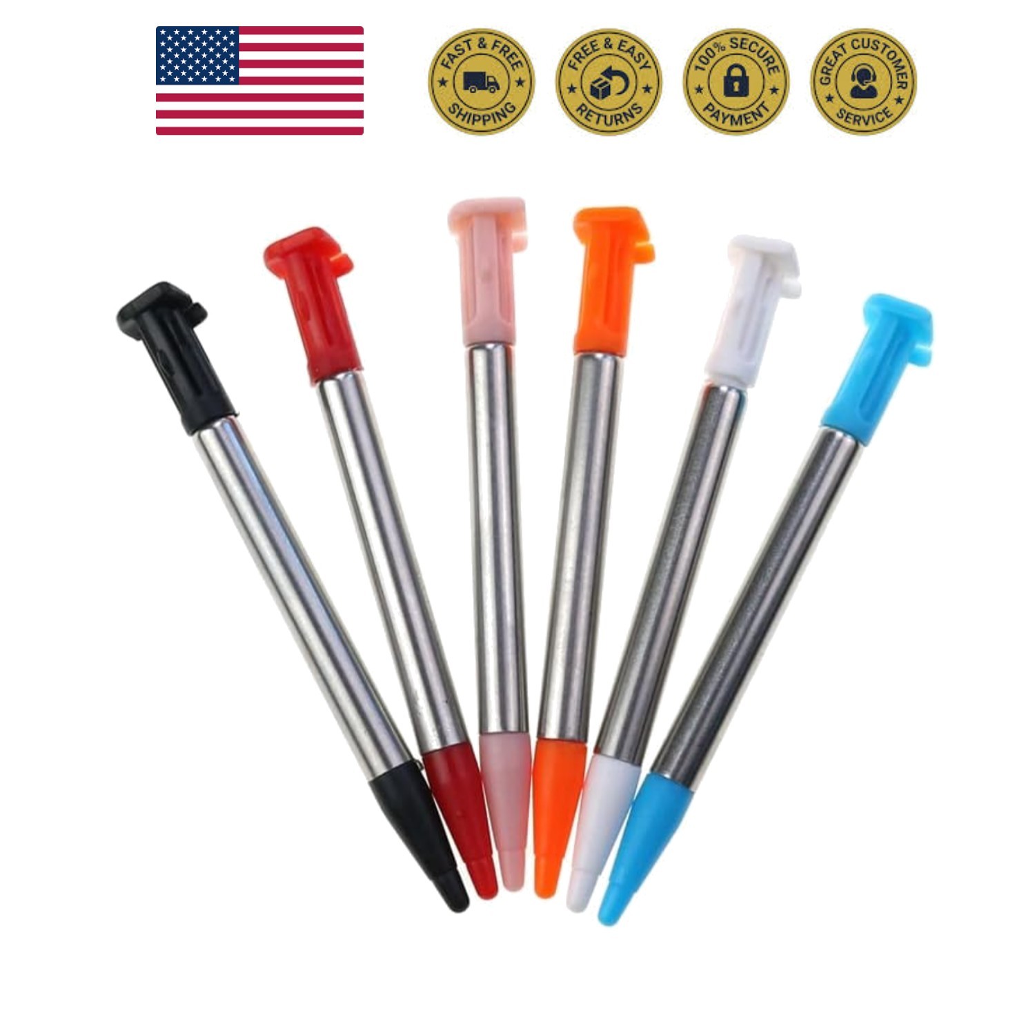 Metal Adjustable Touch Stylus Pen for New 2DS XL LL Video Stylus Pen Game Acc...