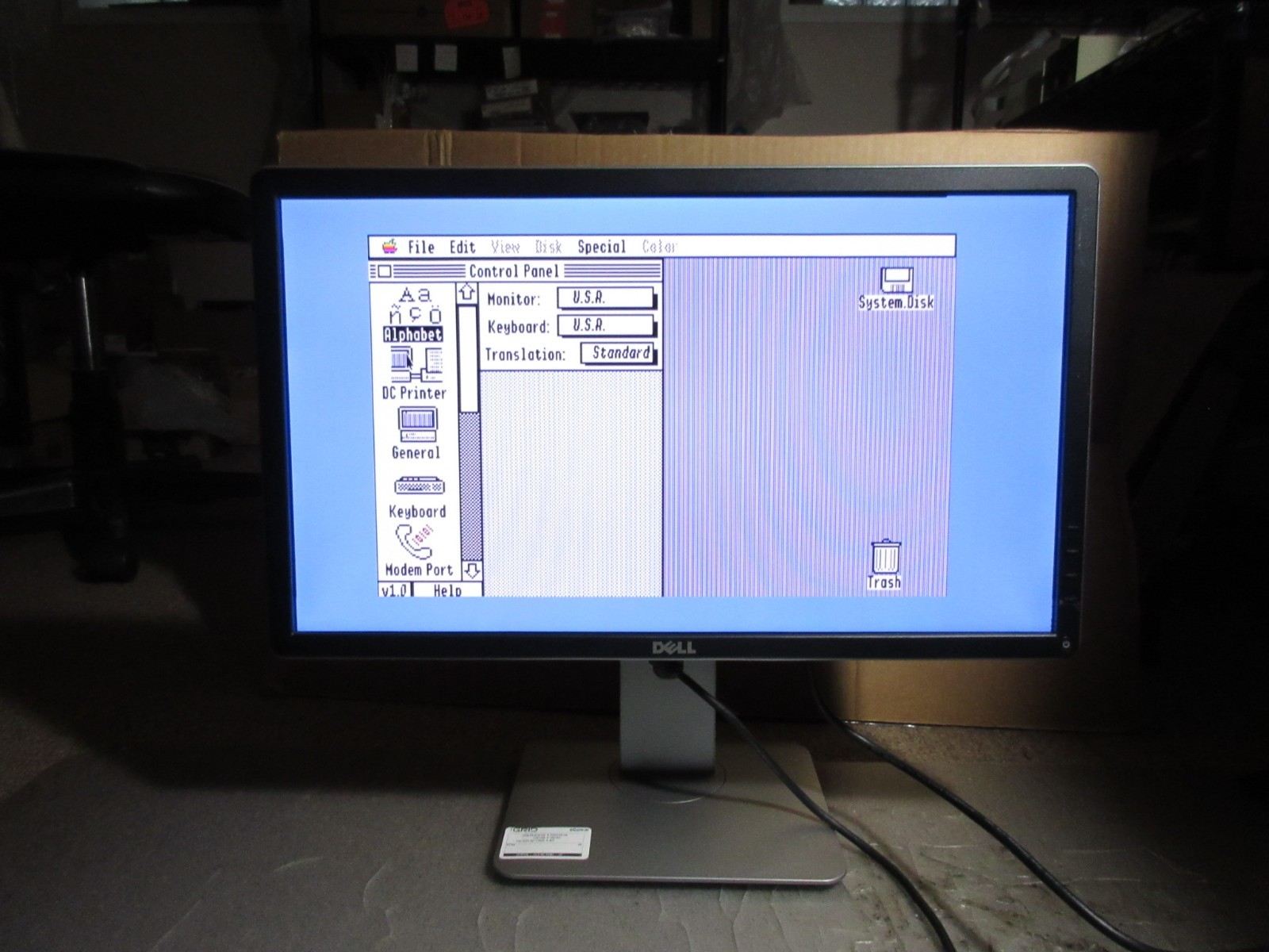 Apple IIGS, Dell Flat Screen Monitor 22", II GS, VGA Cable, Adapter, Cord, Nice