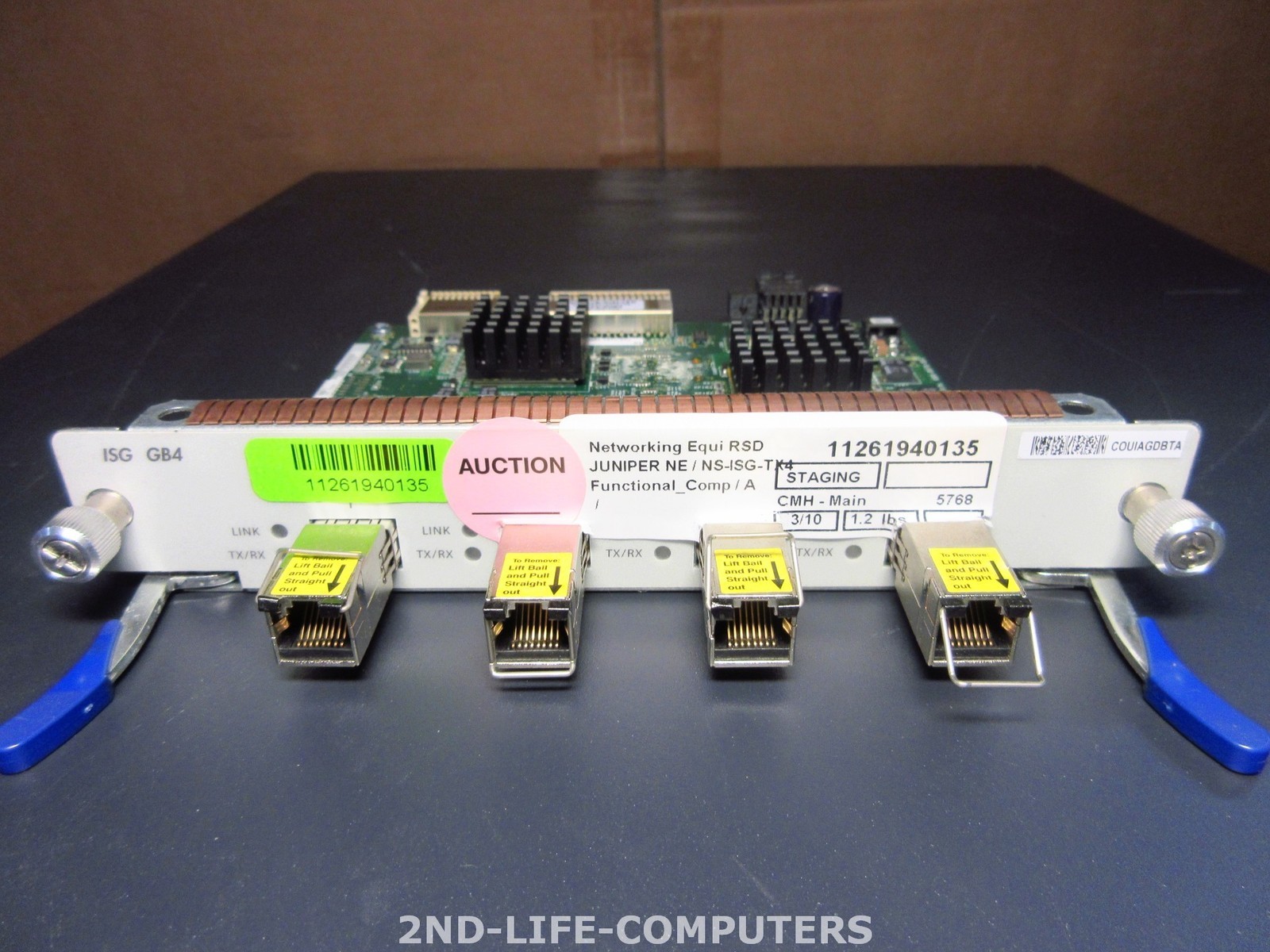 Juniper ISG GB4 4-PORT MINI GBIC-TX Module NS-ISG-TX4-A +4X GBIC'S FROM ISG 2000