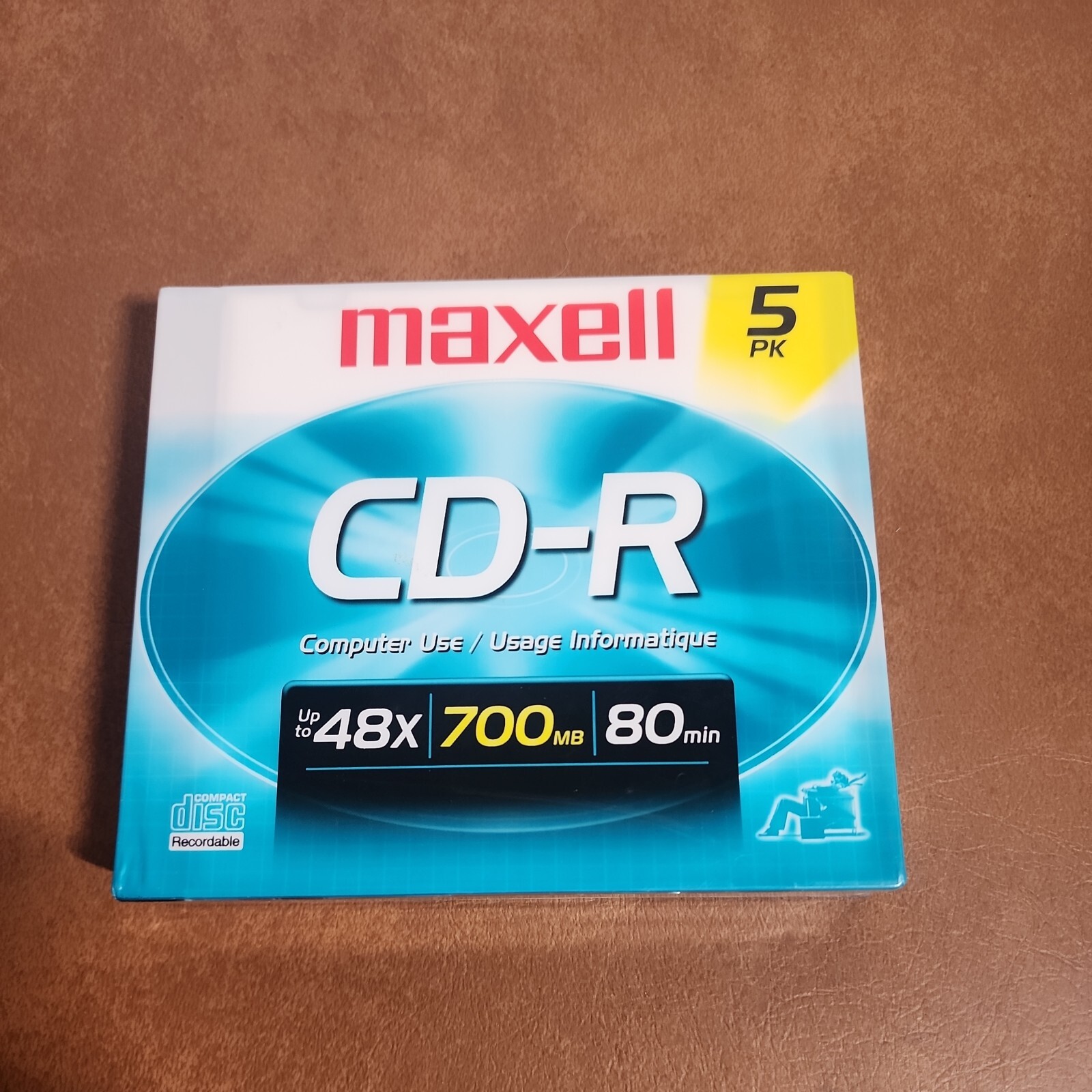Maxell CD-R Computer Use 48x 700MB 80min 5 pack Recordable Compact Disks