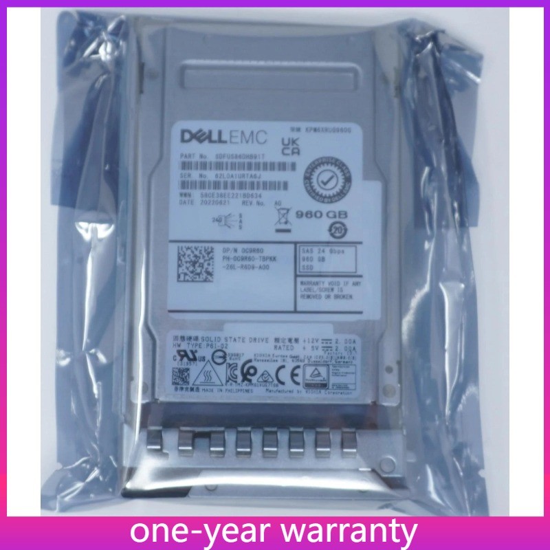  0C9R60 C9R60 DELL 960GB BiCS 24G RI SAS 2.5 SSD KPM6XRUG960G New