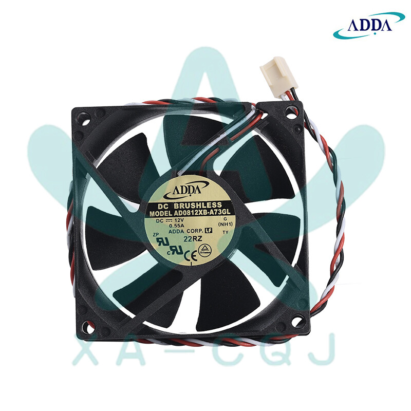 1PCS ADDA AD0812XB-A73GL 0.55A 12V 3pin DC Chassis Cooling Fan #