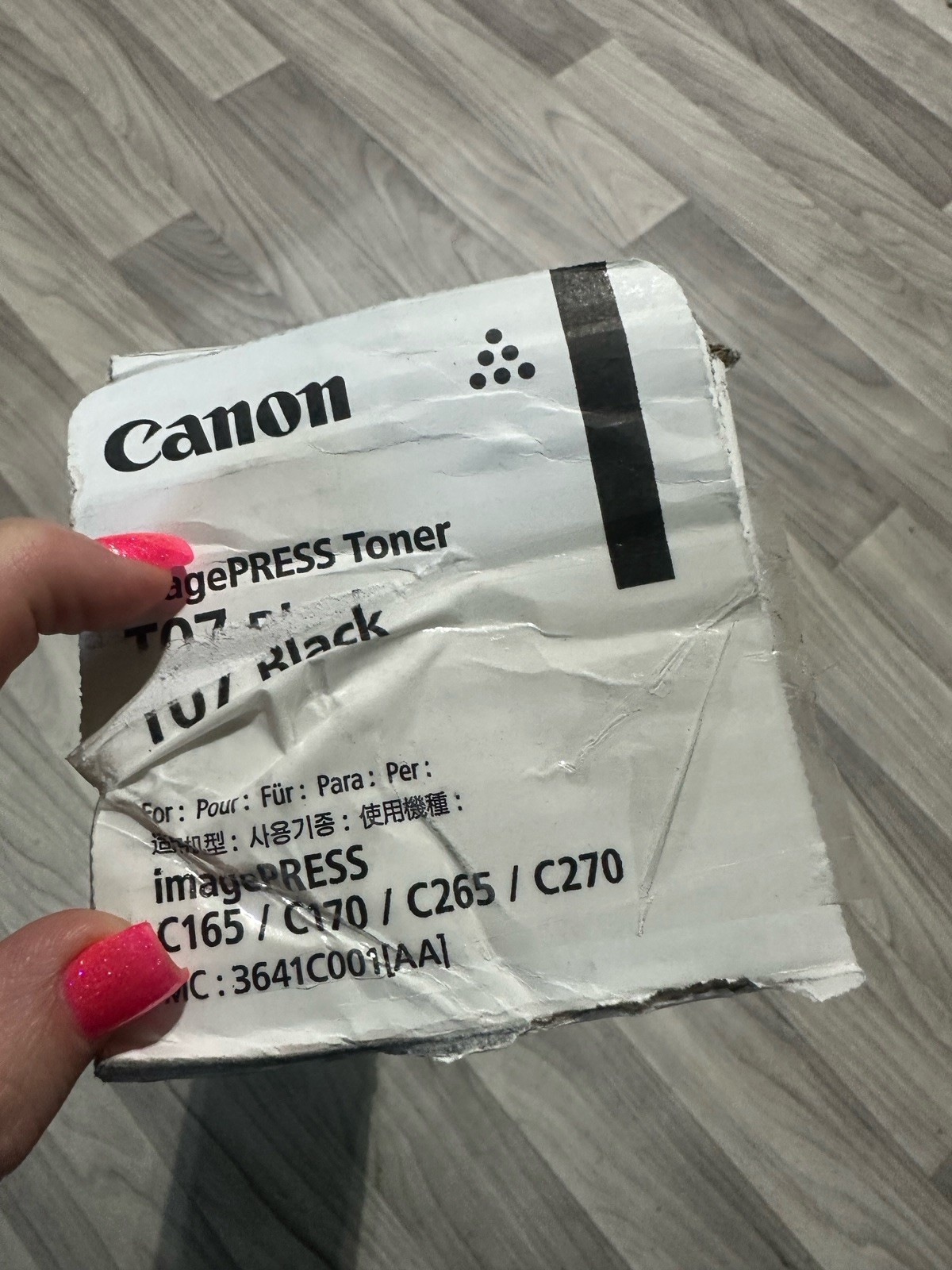 Original Image Press Genuine Canon T07 Black Toner 3641C001AA New Open Box
