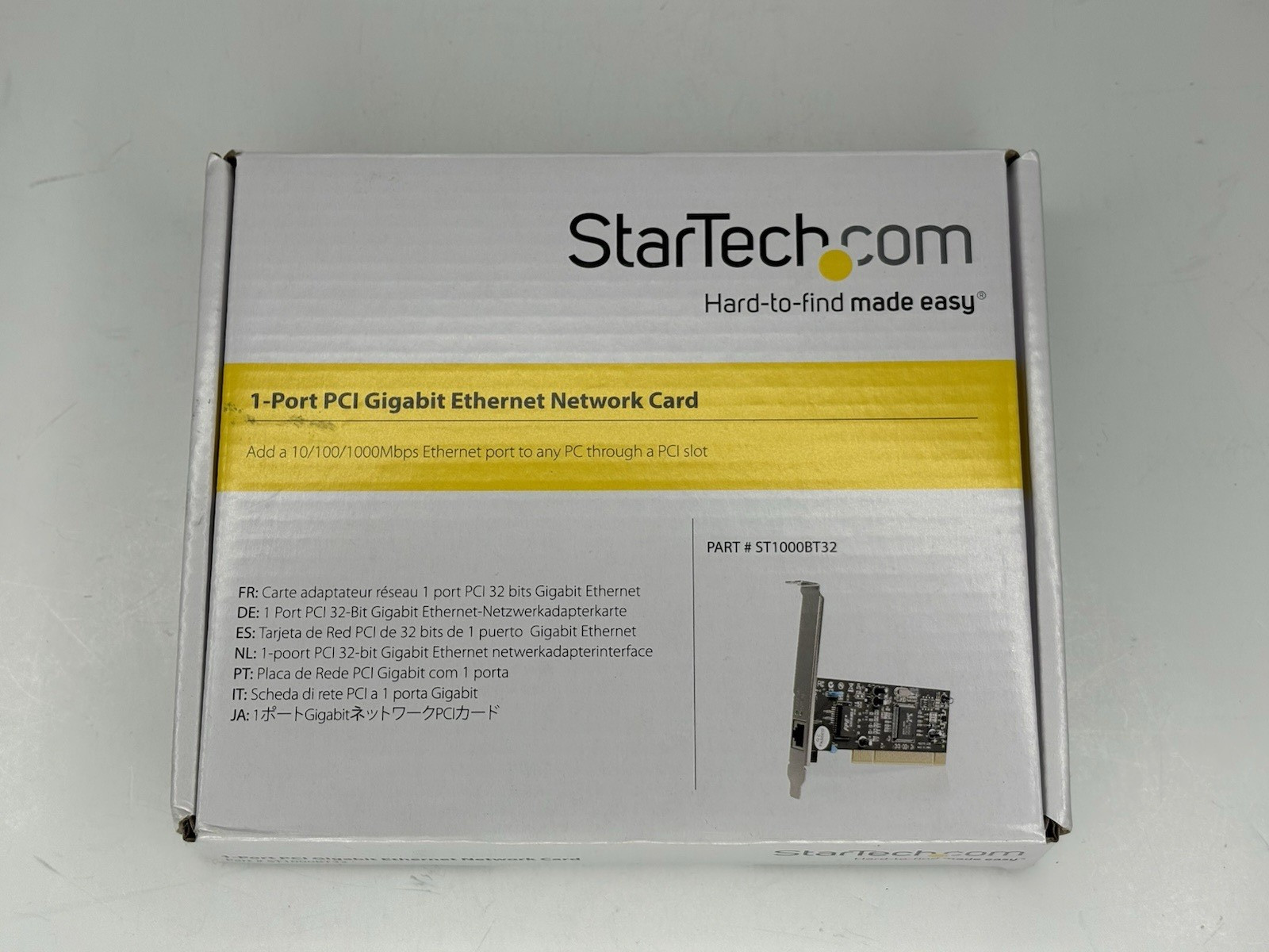 StarTech 1-Port PCI Gigabit Ethernet PCI Network Card ST1000BT32 RJ-45 1Gbps