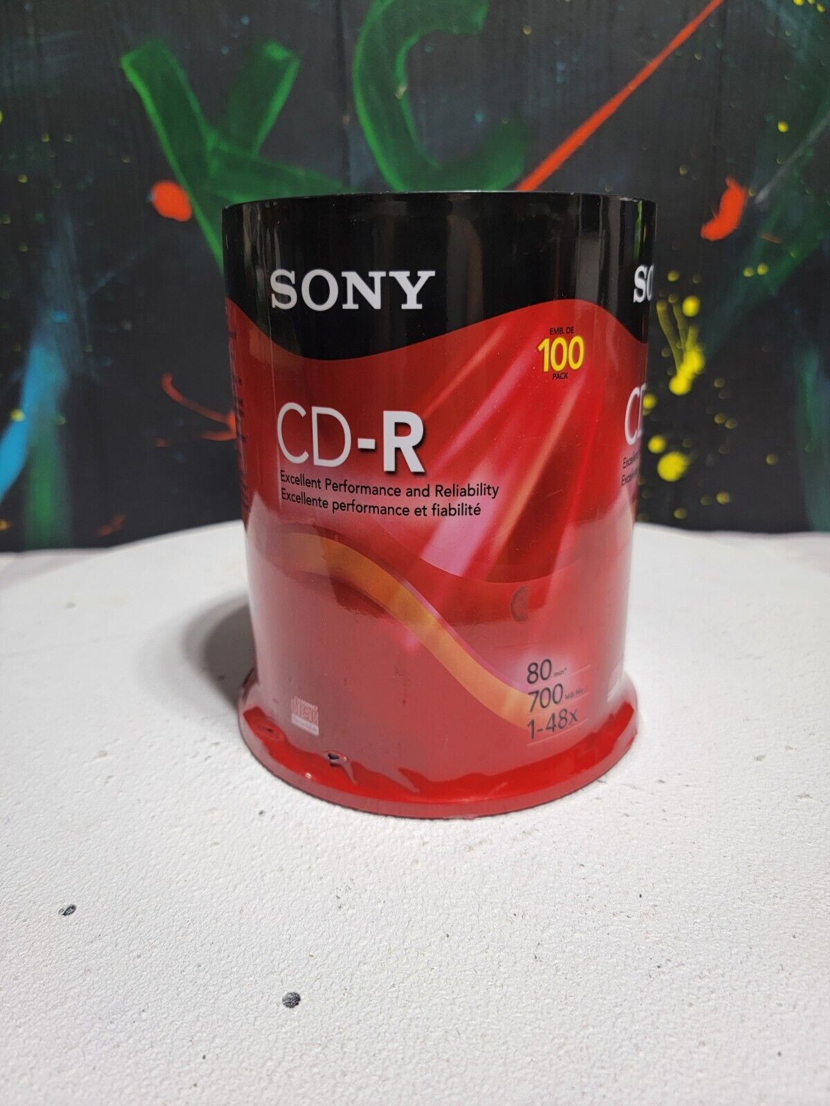 Sony CD-R 700MB Storage Media Discs 80 min Pack of 100 Blank CDs Factory Sealed