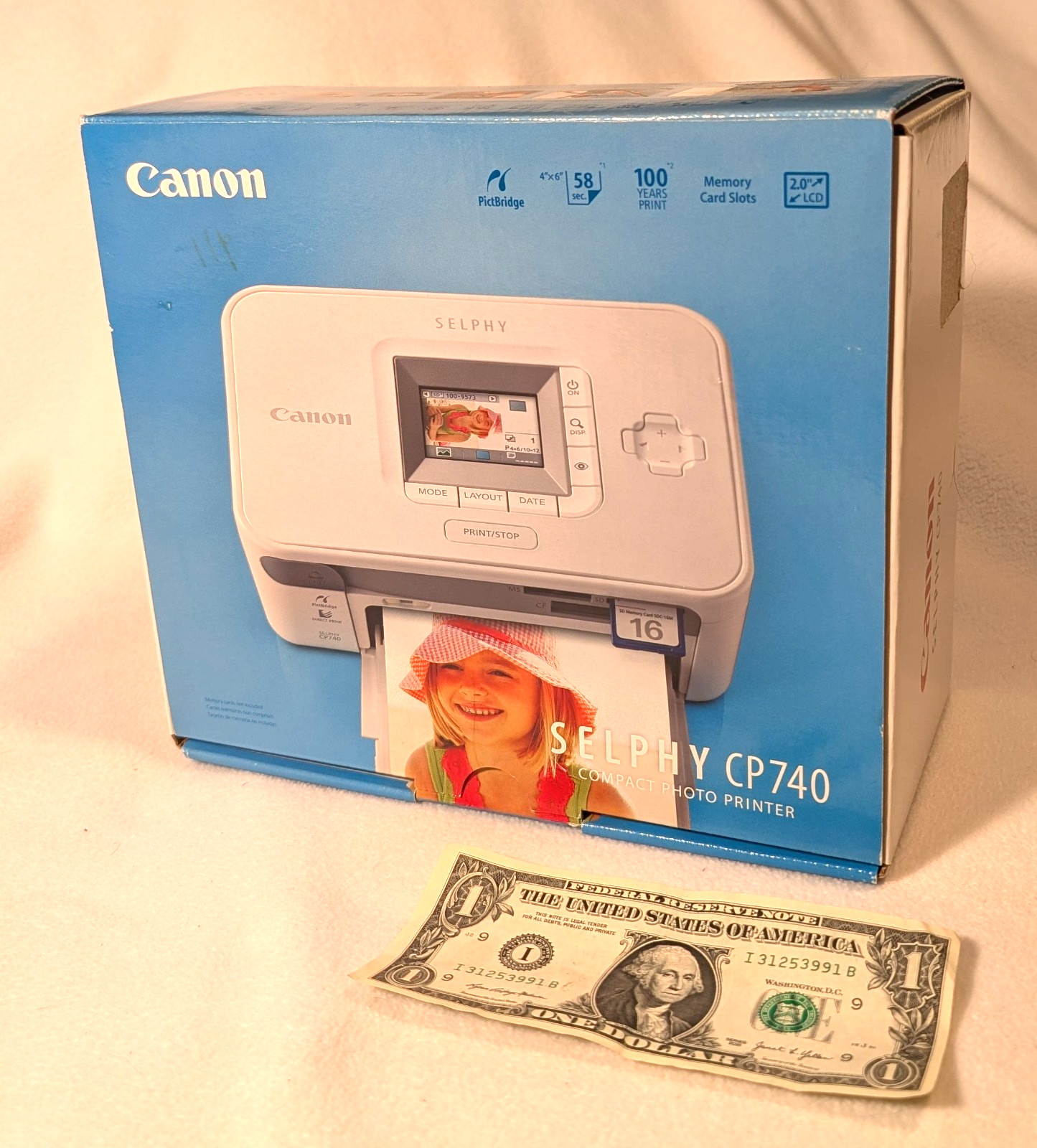 Canon Selphy CP740 Compact Digital Photo Printer New-Open Box