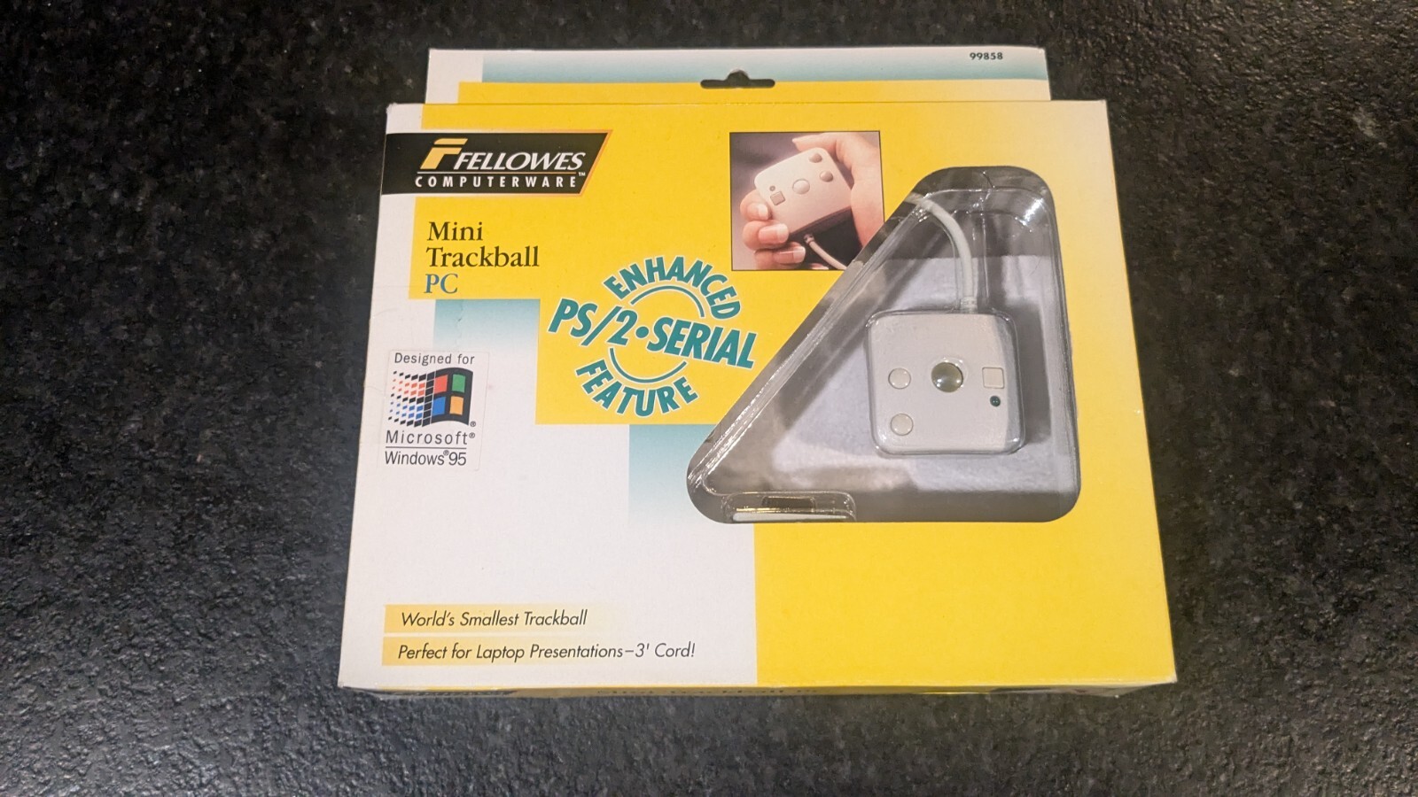 New Fellowes Computerware Mini PC Thumbelina PS/2 & Serial Trackball 99858 NIB