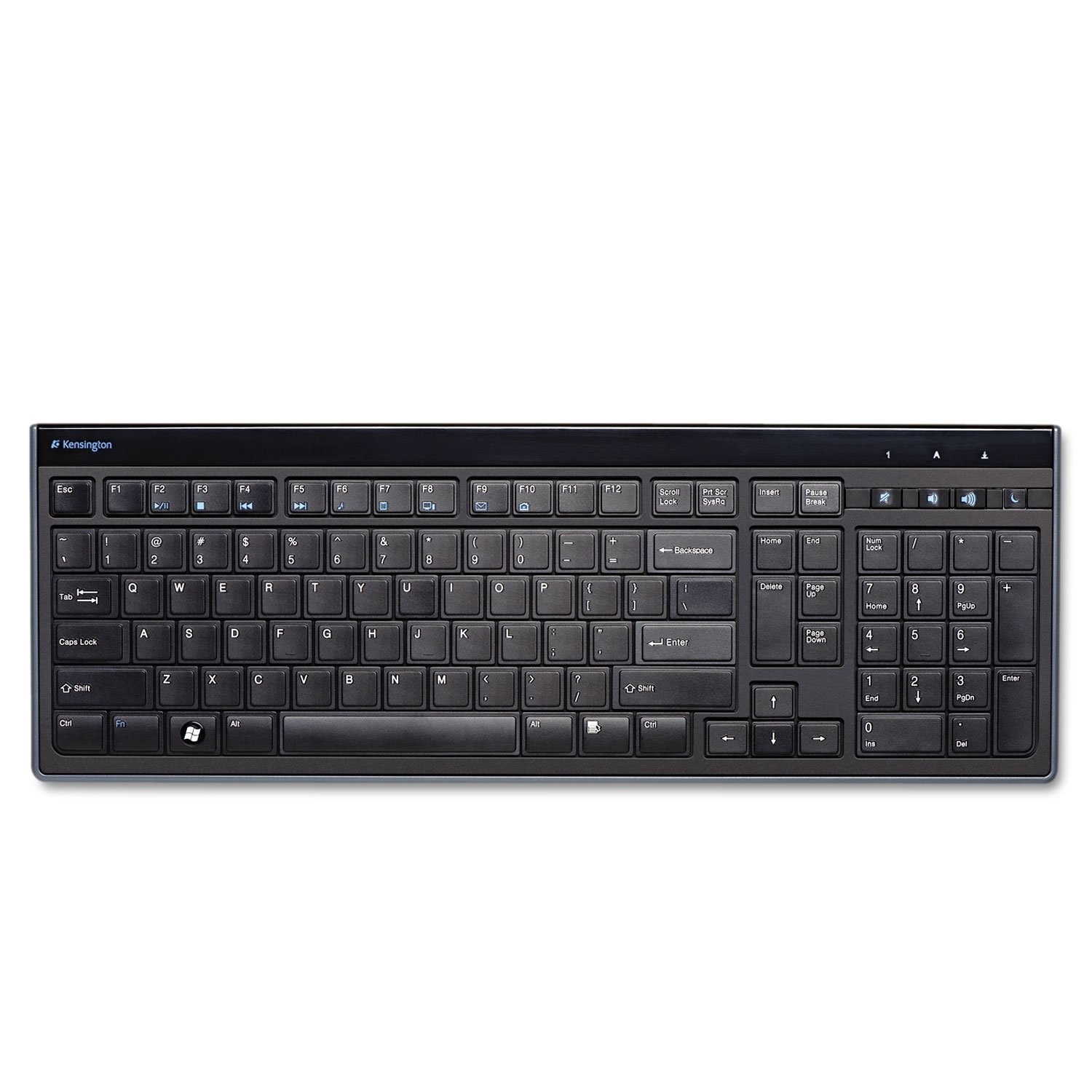Kensington Slim Type Wired Keyboard (K72357USA),Black