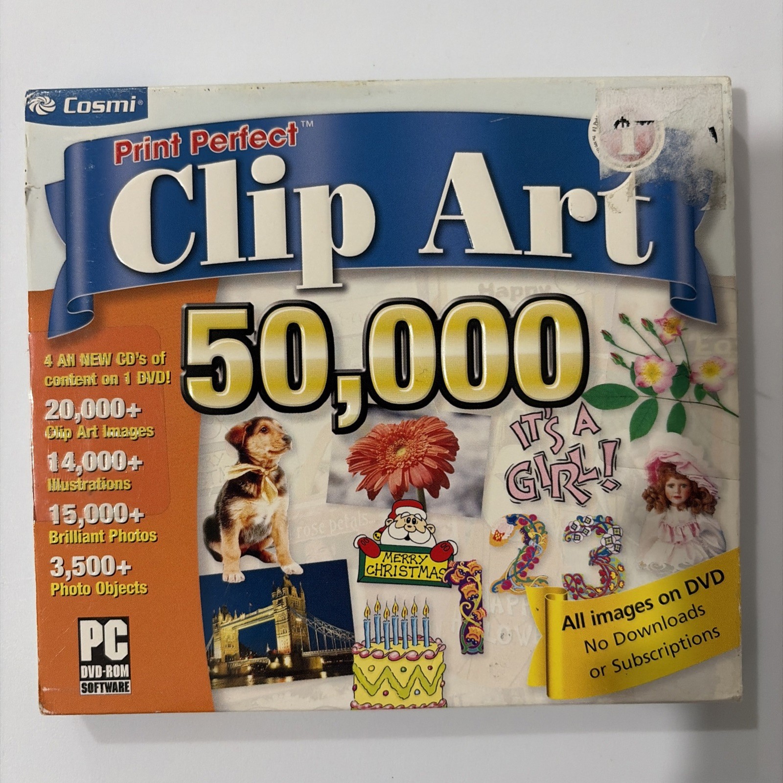 Cosmi Print Perfect Clip Art 50,000 PC DVD-ROM Software