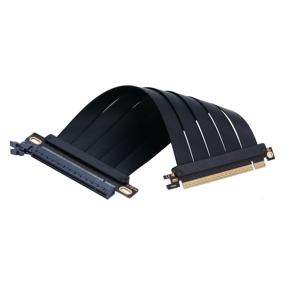 PCIE 4.0 16X GPU Graphics Extender Card Riser Cable 90° 180° Adapter With LED
