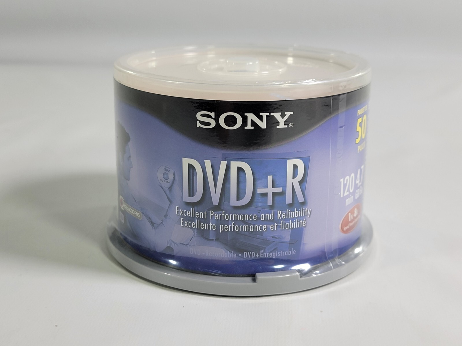 Sony DVD+R NEW SEALED 50-Pack Spindle Blank Media 4.7GB -120 min 16x Accucore