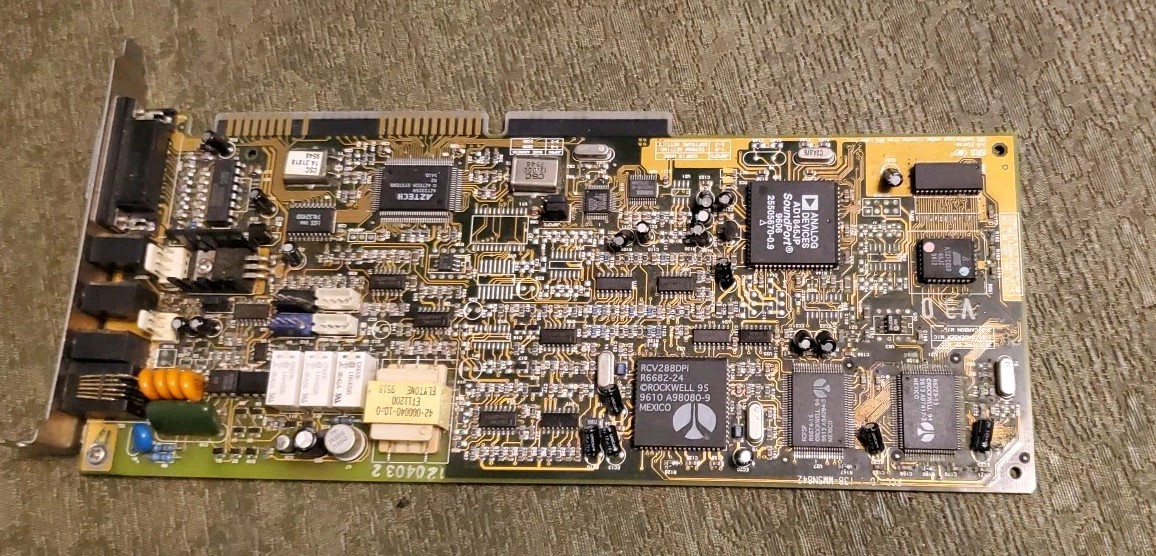 Vtg. 138-MMSN842 AZTECH 16bit ISA Modem & Sound Card  Vintage Computing